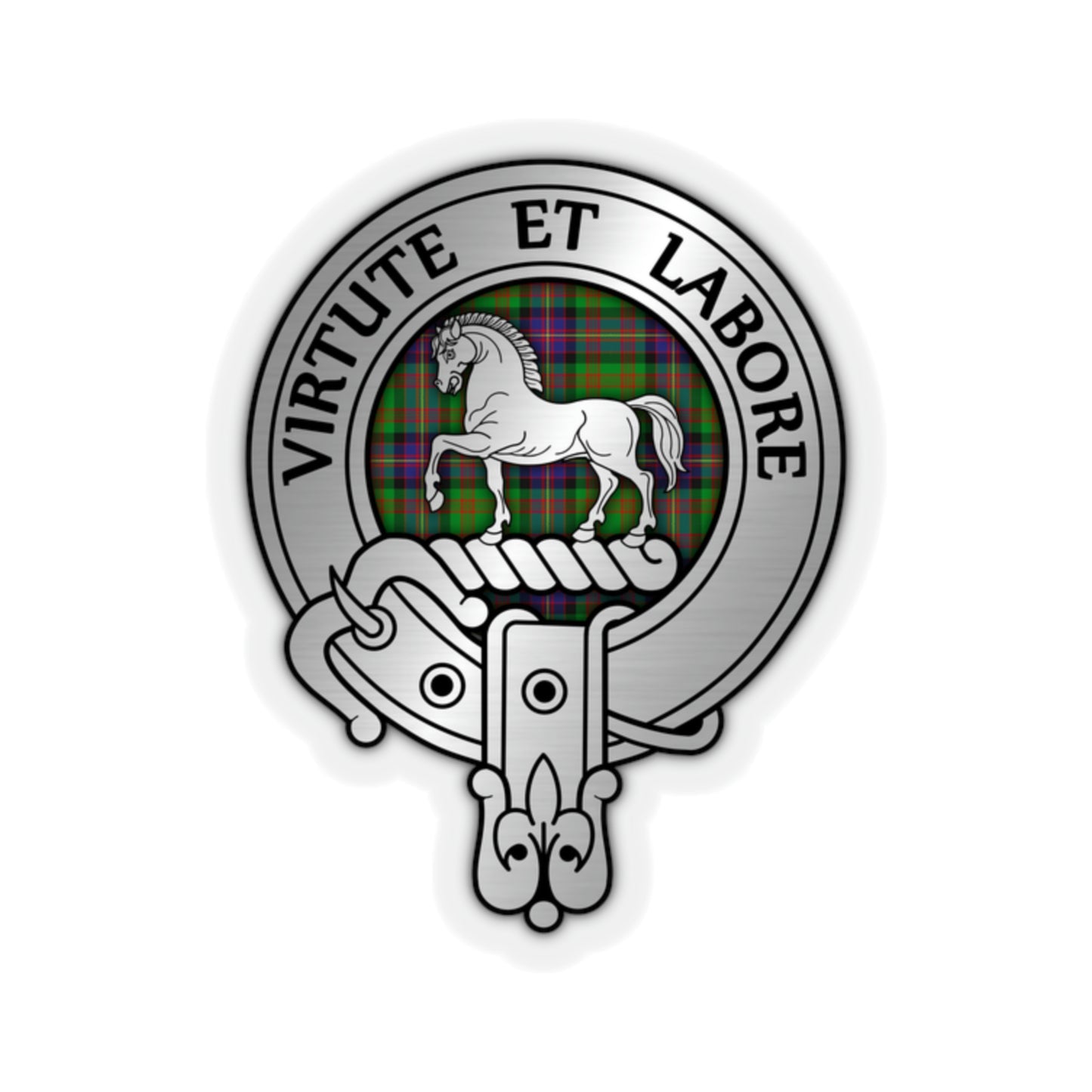 Clan Cochrane Crest & Tartan Kiss-Cut Stickers