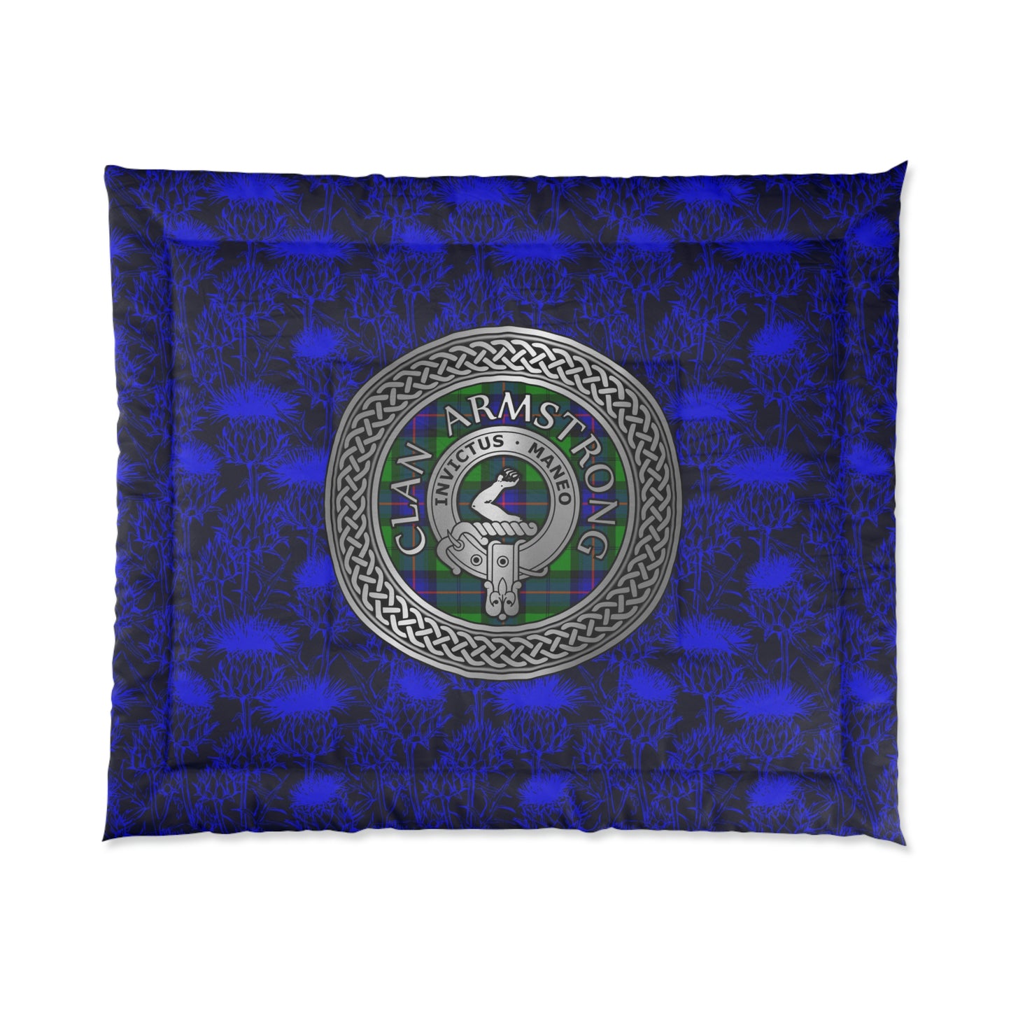 Clan Armstrong Crest & Tartan Comforter