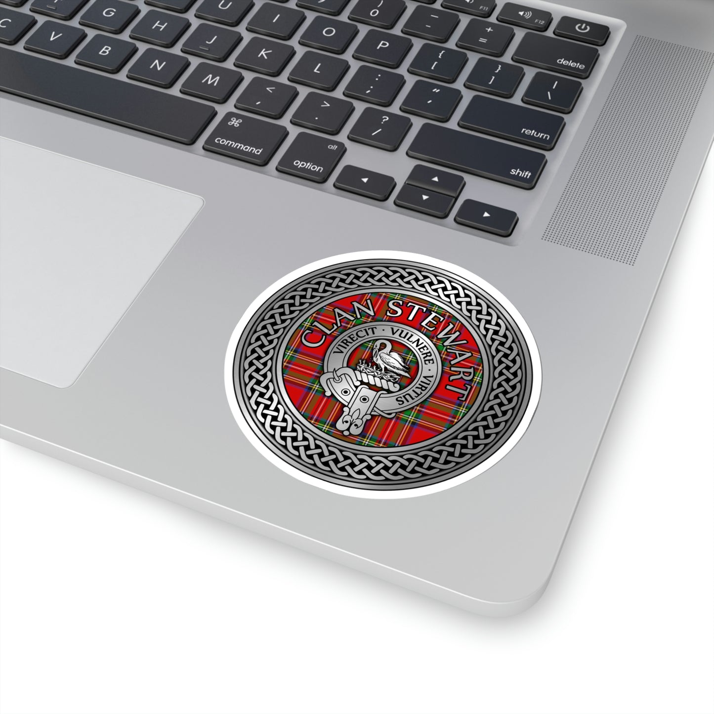 Clan Stewart Crest & Tartan Kiss-Cut Stickers