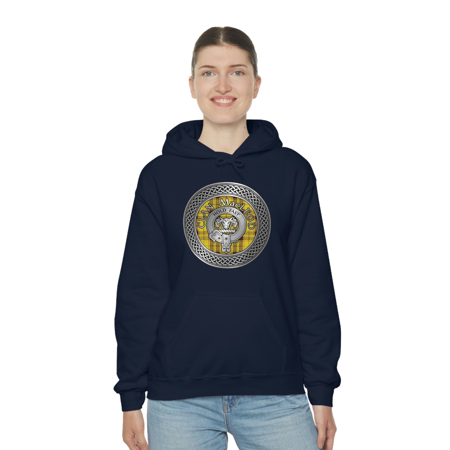 Clan MacLeod Crest & Tartan Unisex Heavy Blend™ Hooded Sweatshirt