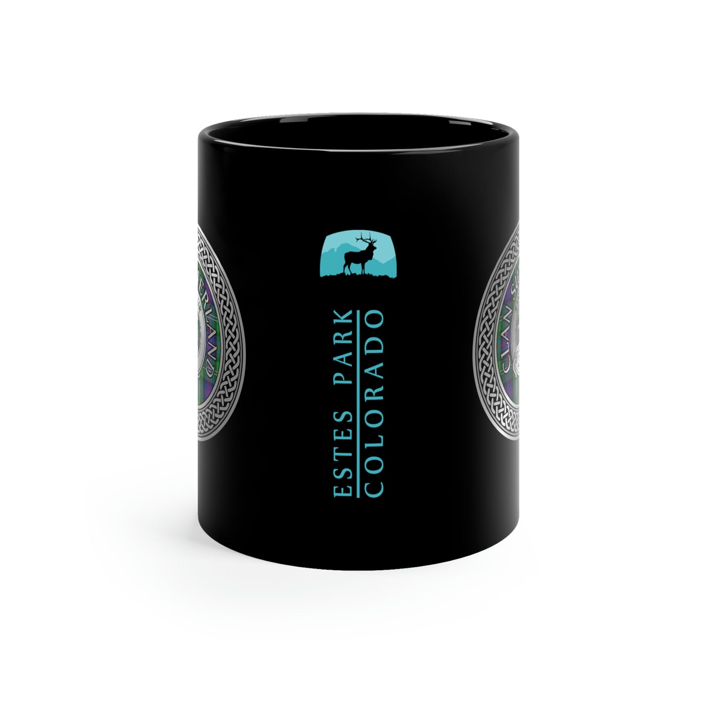 Demo - Estes Park / Clan Sutherland Crest 11oz Black Mug