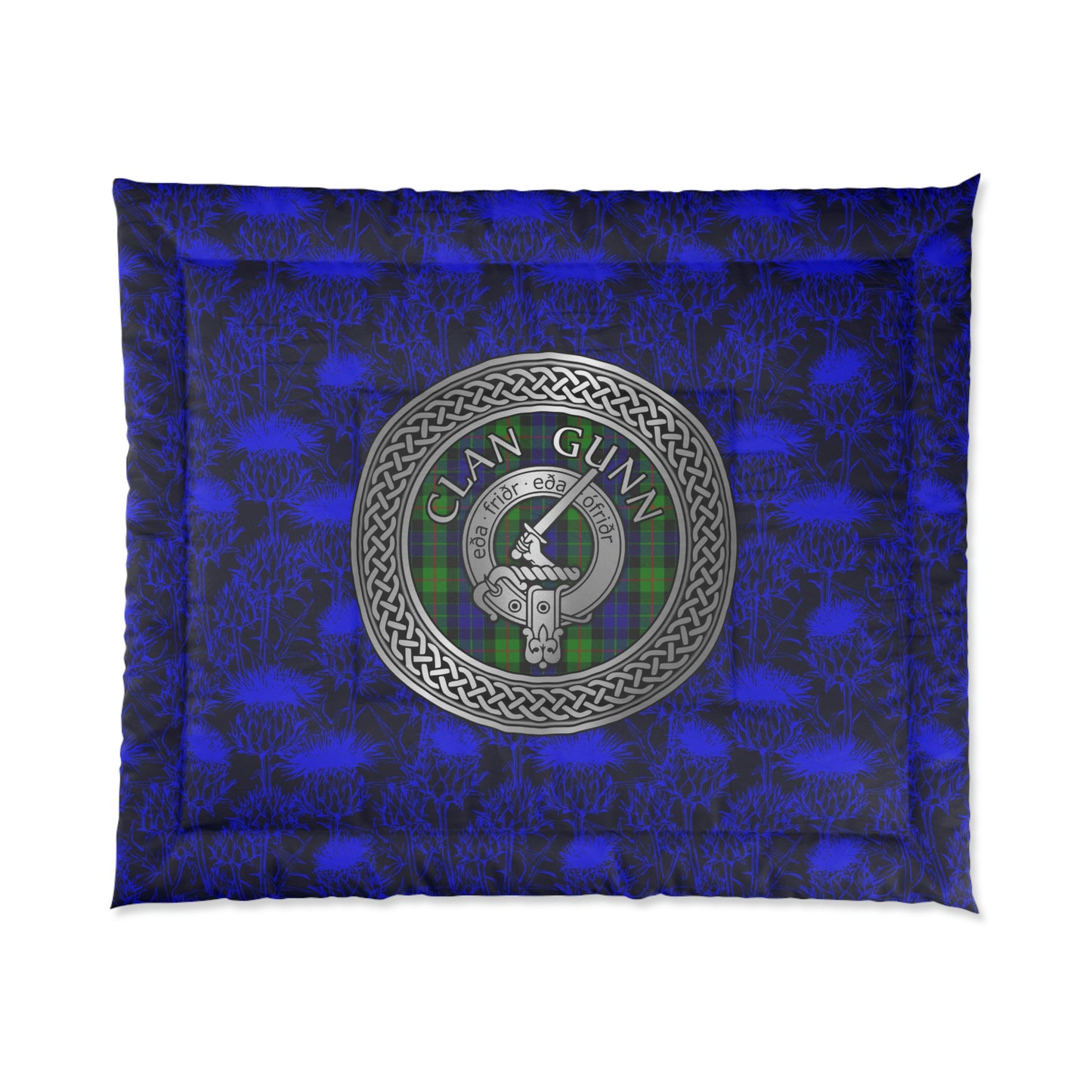 Clan Gunn Crest & Tartan Comforter