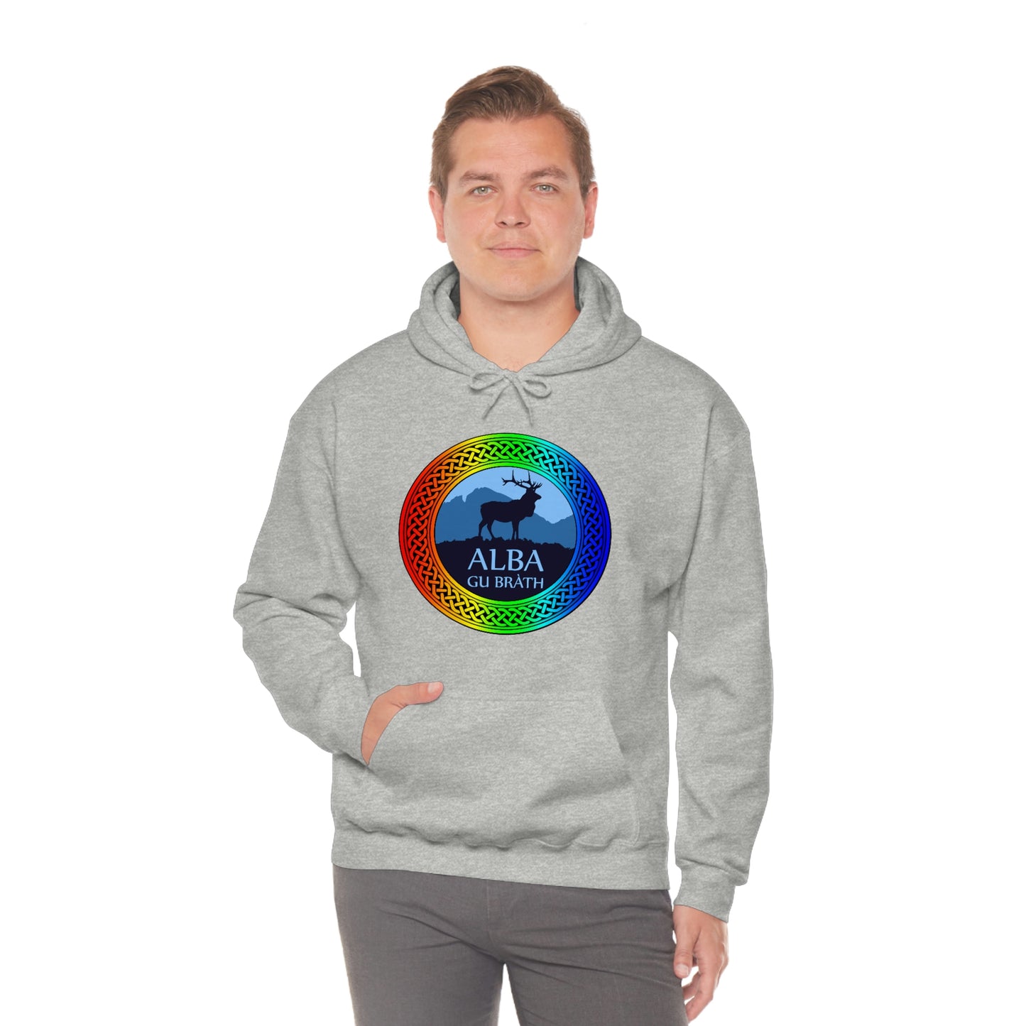 Alba Gu Brath Rainbow Knot Unisex Heavy Blend™ Hooded Sweatshirt