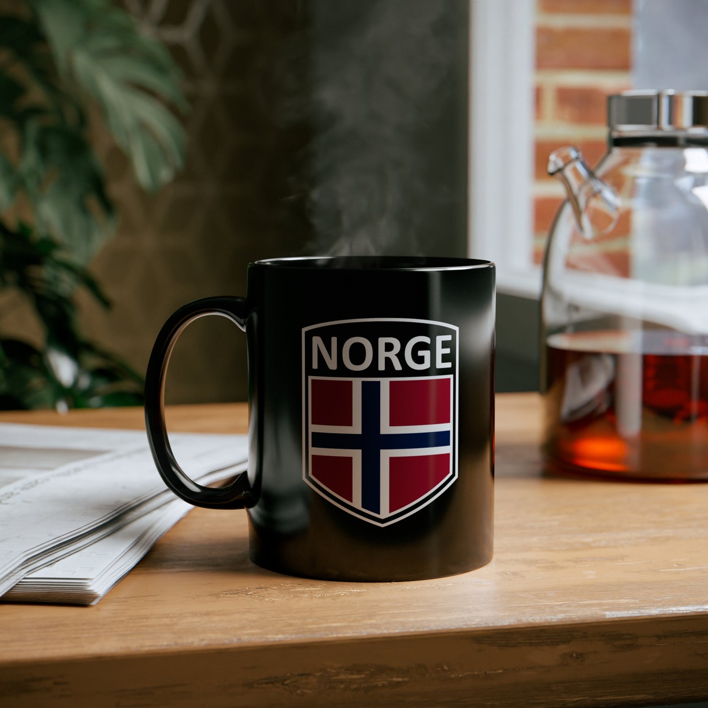 Scandi Nations - Norge 11oz Black Mug