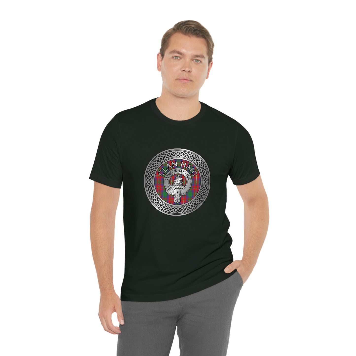 Clan Haig Crest & Tartan Knot T-Shirt