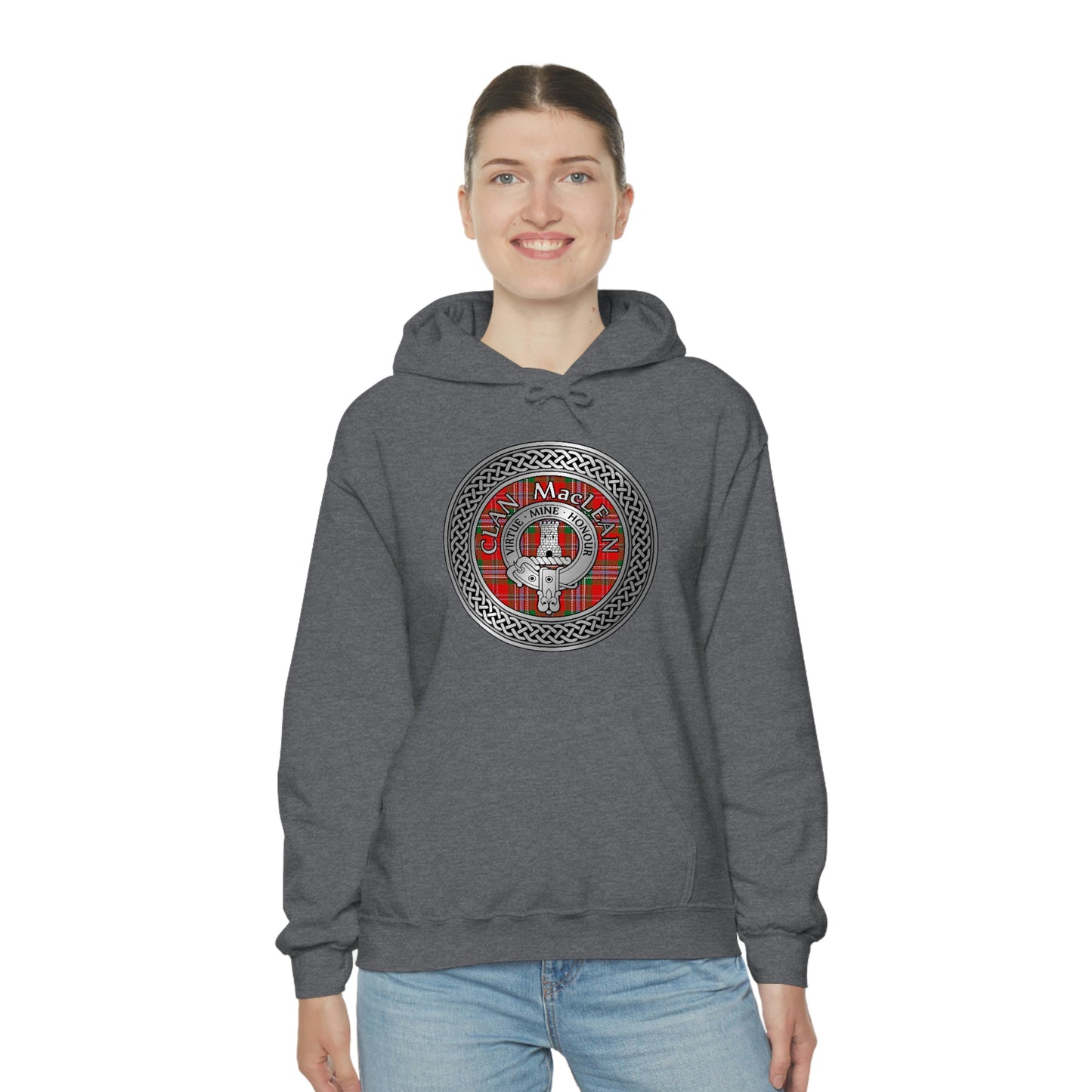 Clan MacLean Crest & Tartan Unisex Heavy Blend™ Hooded Sweatshirt