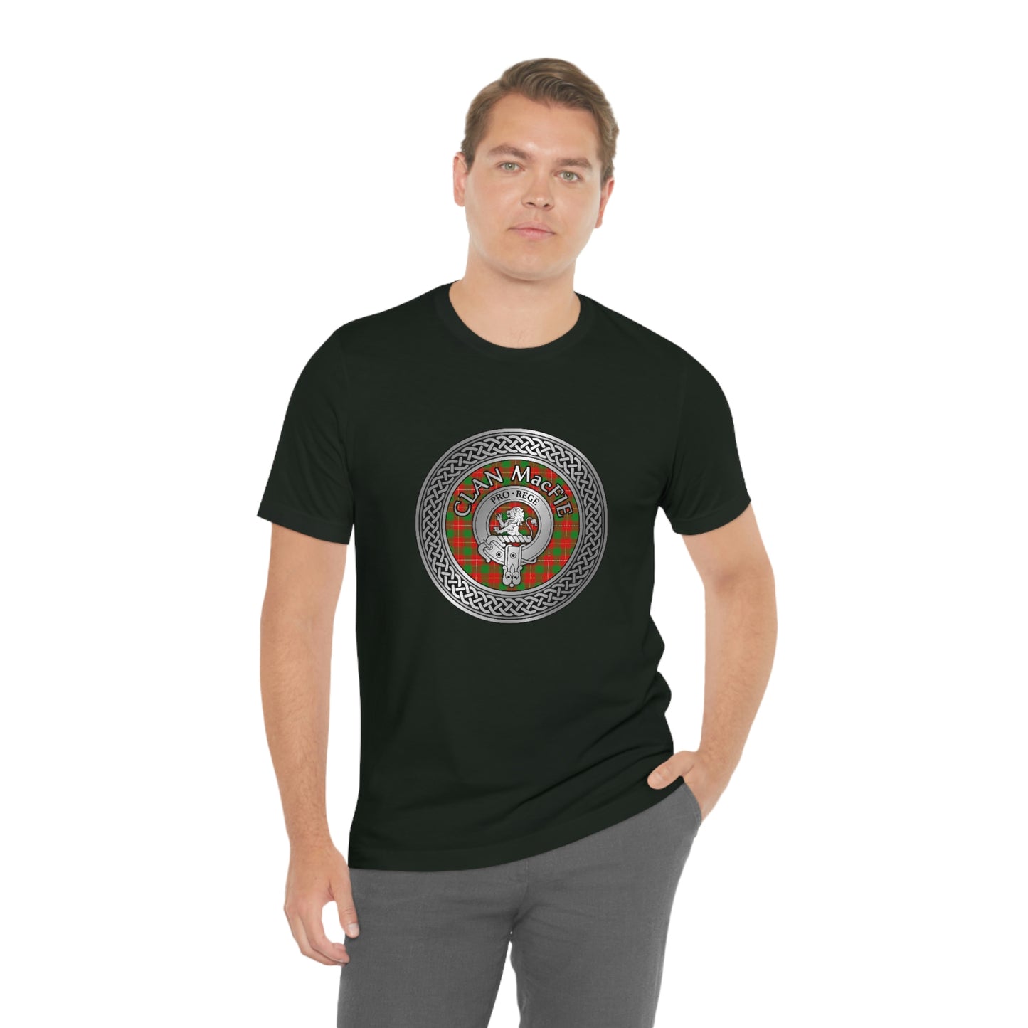 Clan MacFie Crest & Tartan Knot T-Shirt