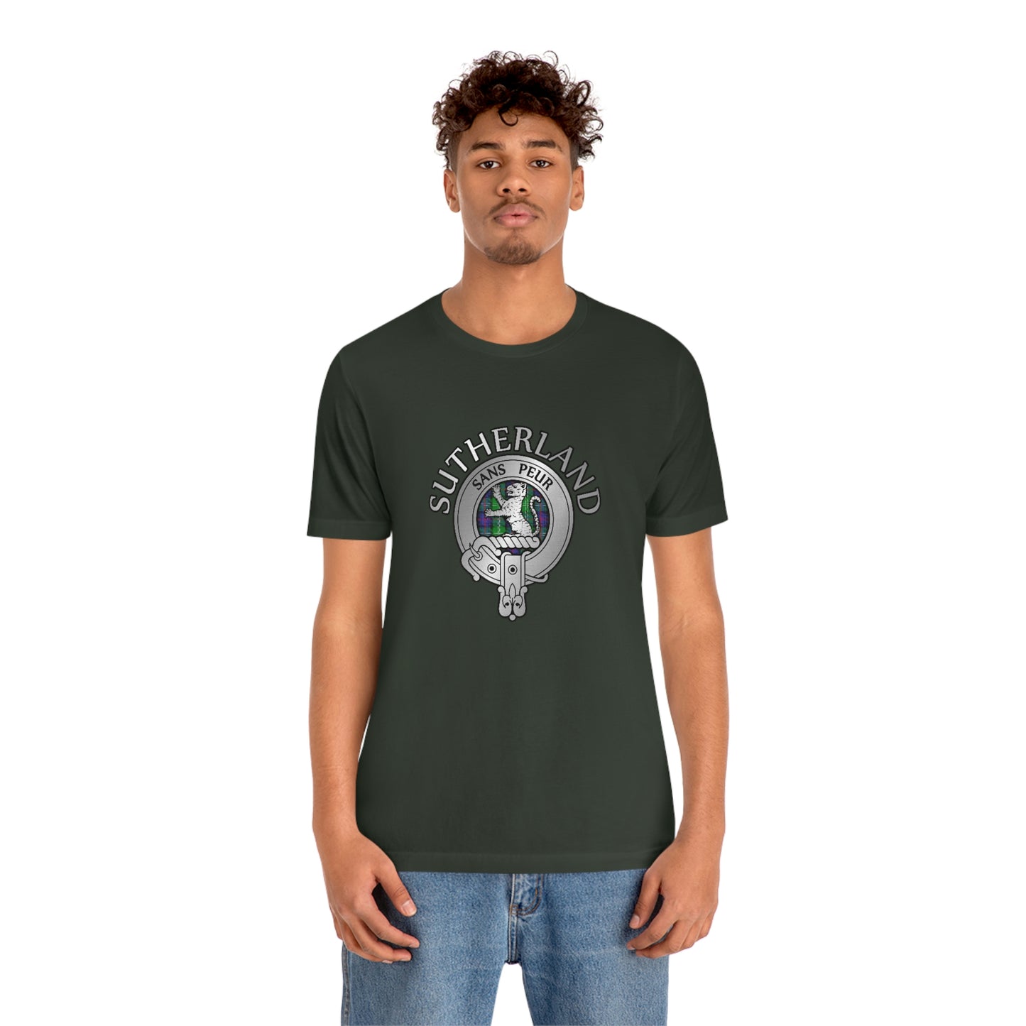 Clan Sutherland Crest & Tartan T-Shirt