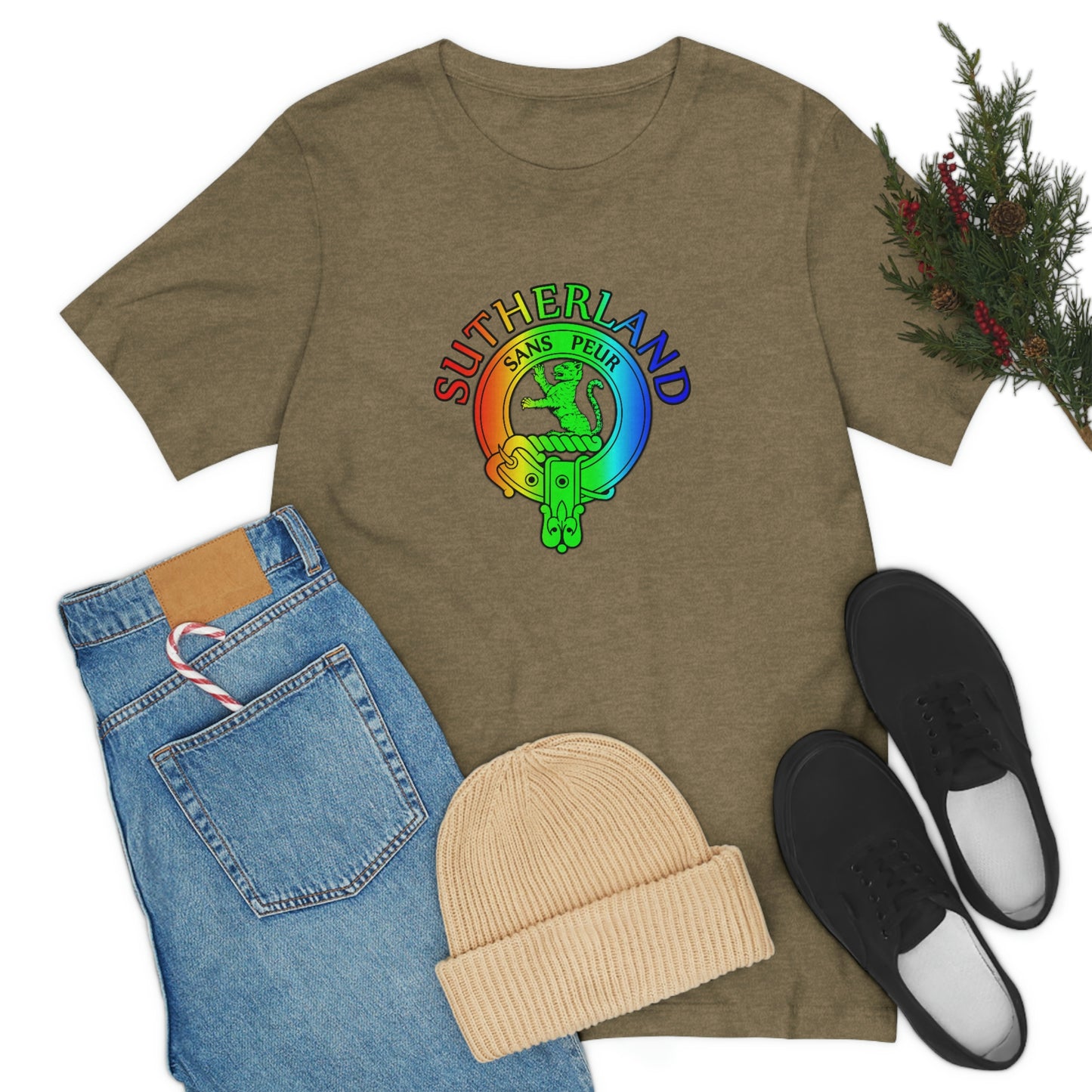 Clan Sutherland Rainbow Crest T-Shirt