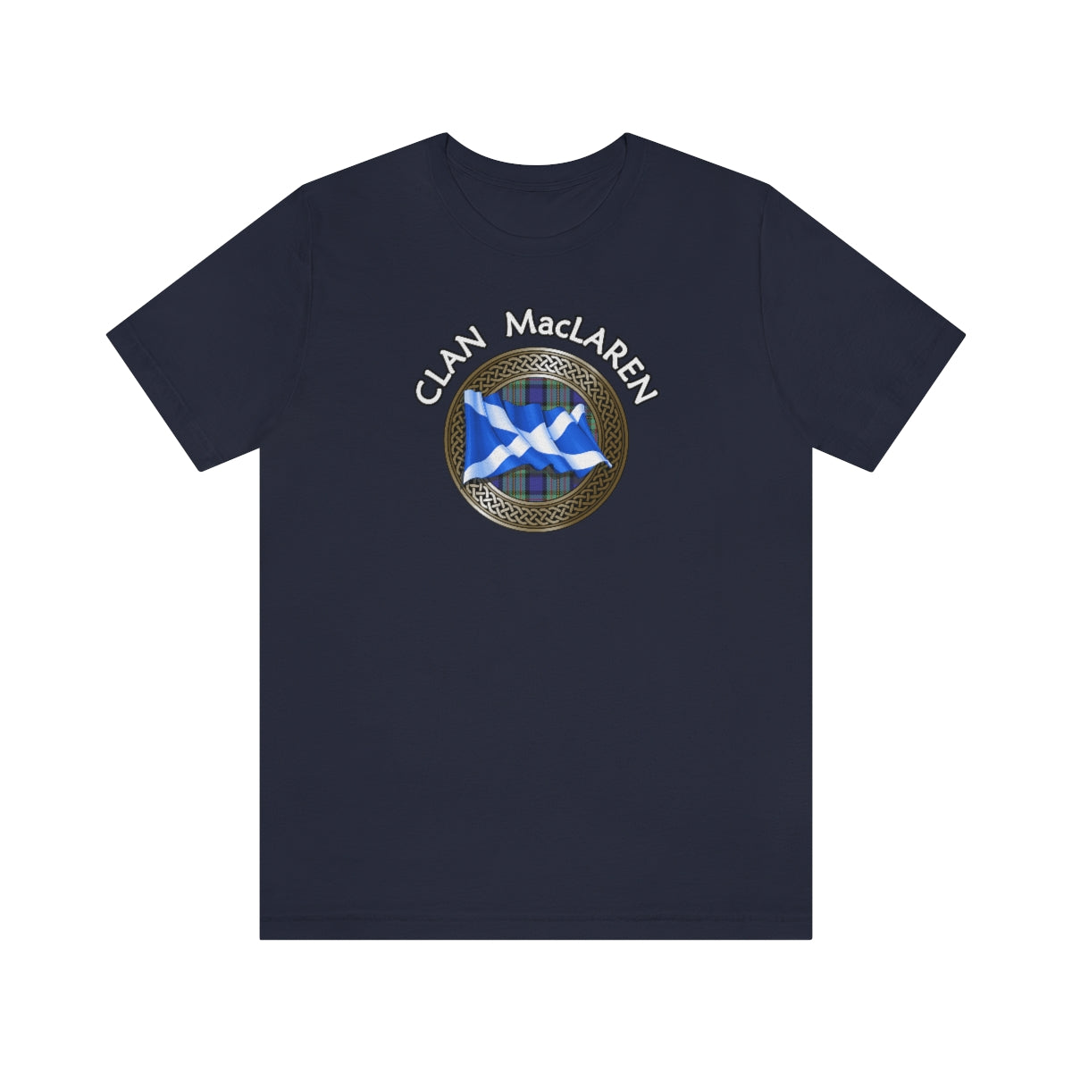 Clan MacLaren Tartan Knot & Flag T-Shirt