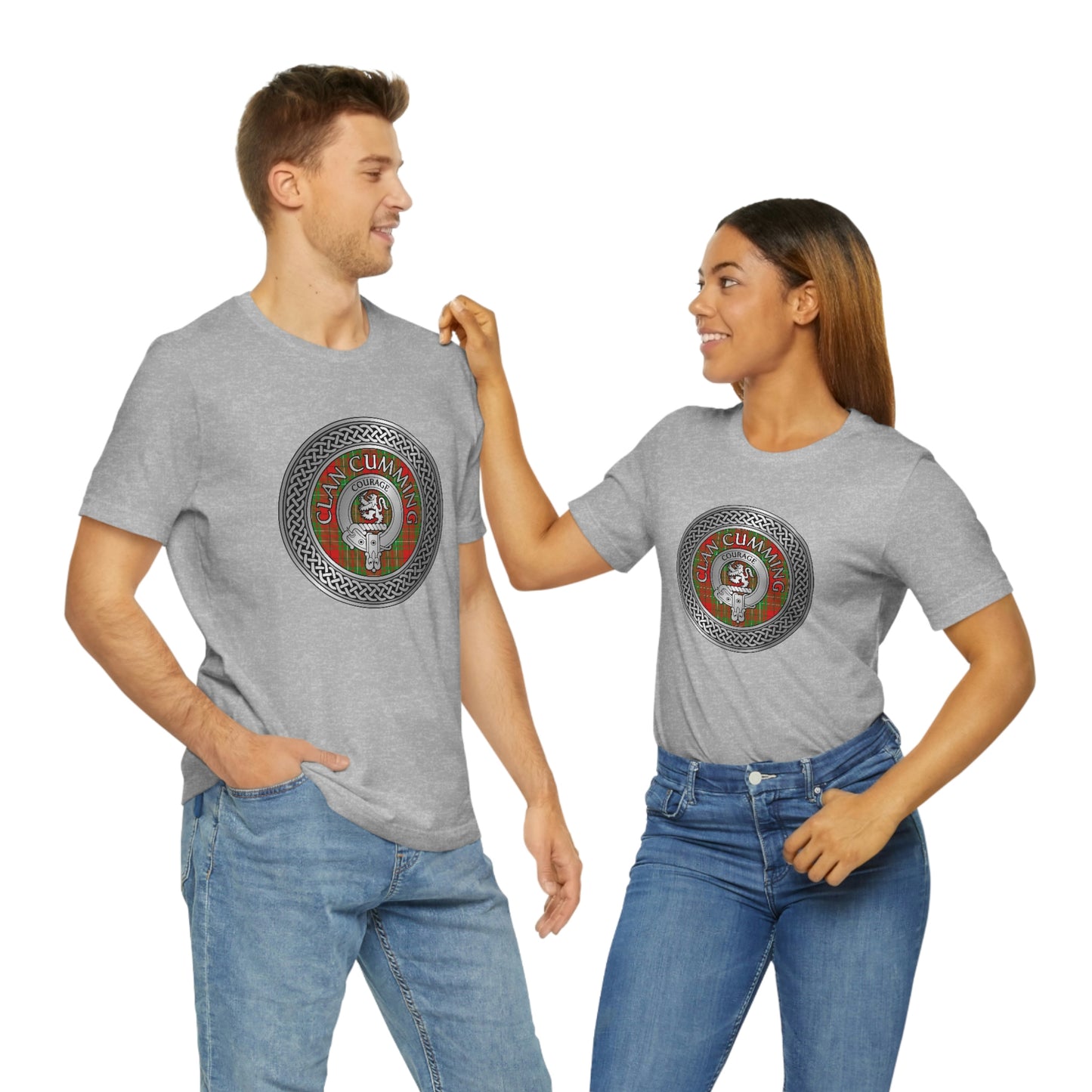 Clan Cumming Crest & Tartan Knot T-Shirt