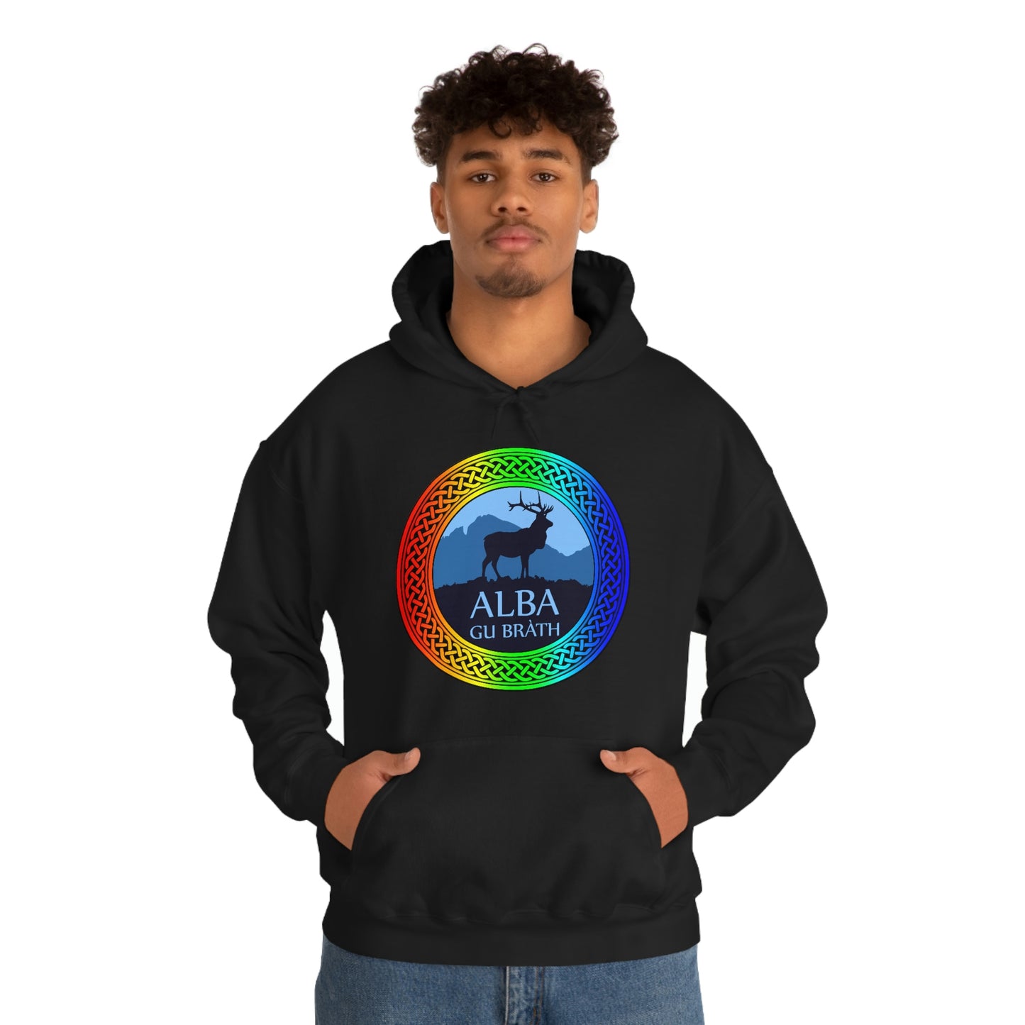 Alba Gu Brath Rainbow Knot Unisex Heavy Blend™ Hooded Sweatshirt