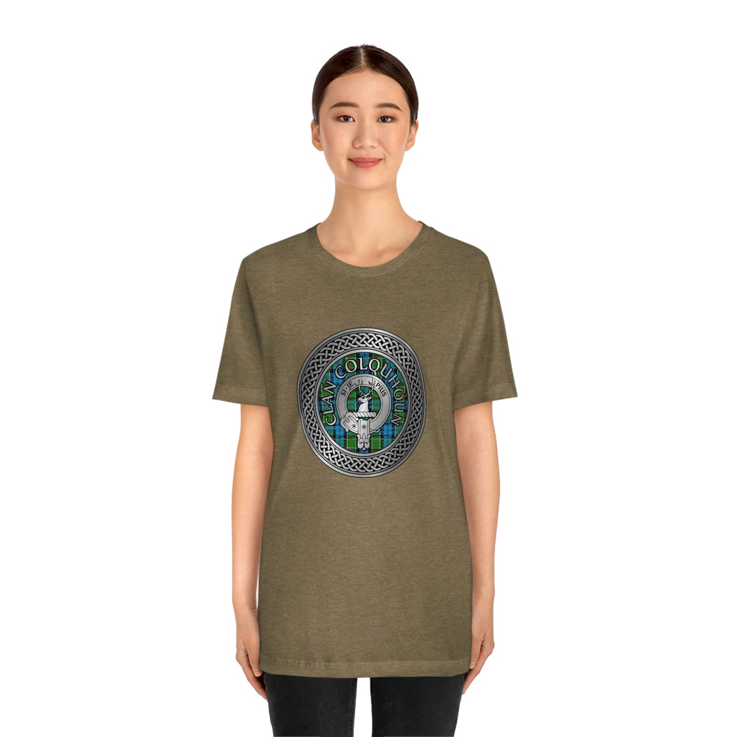 Clan Colquhoun Crest & Tartan Knot T-Shirt