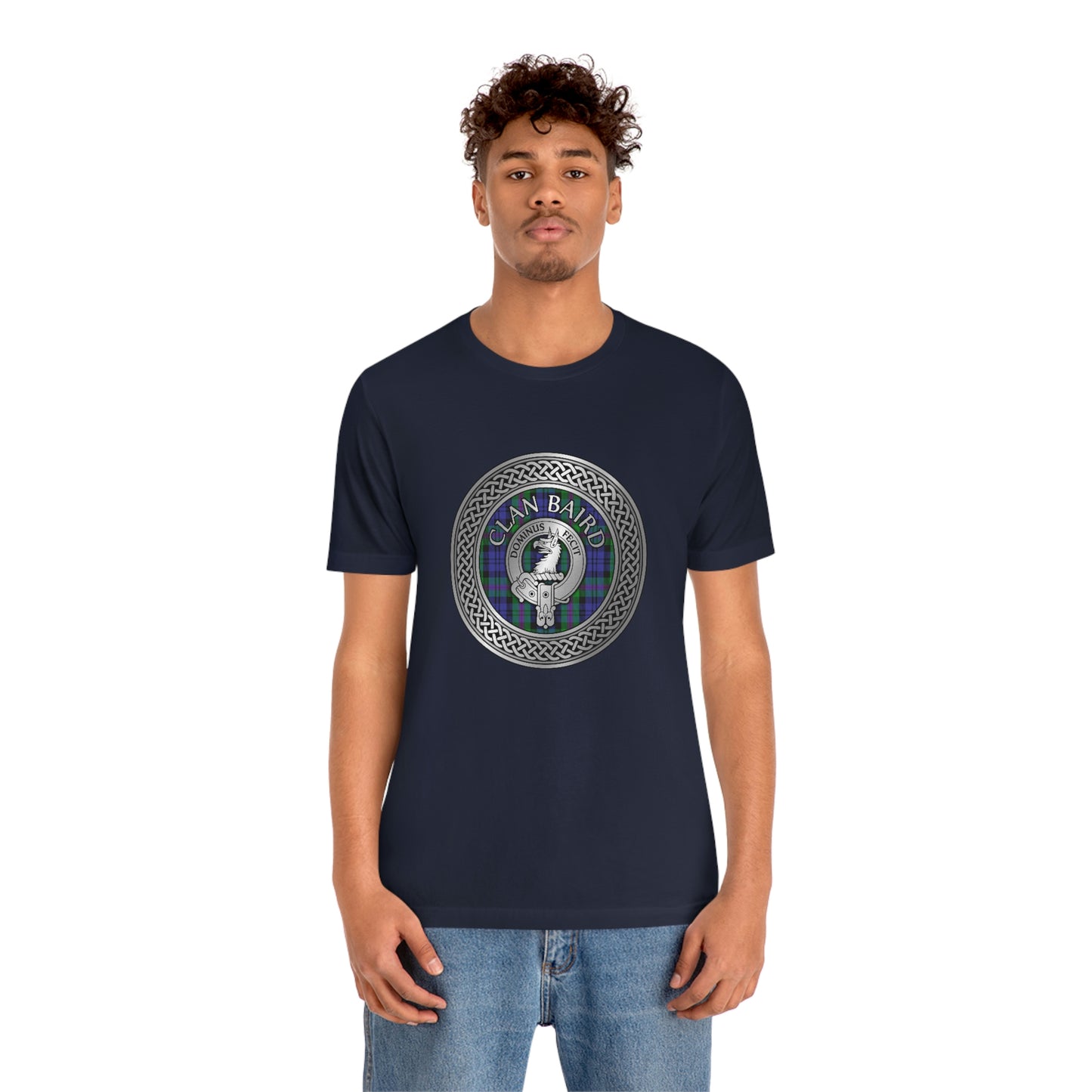 Clan Baird Crest & Tartan Knot T-Shirt