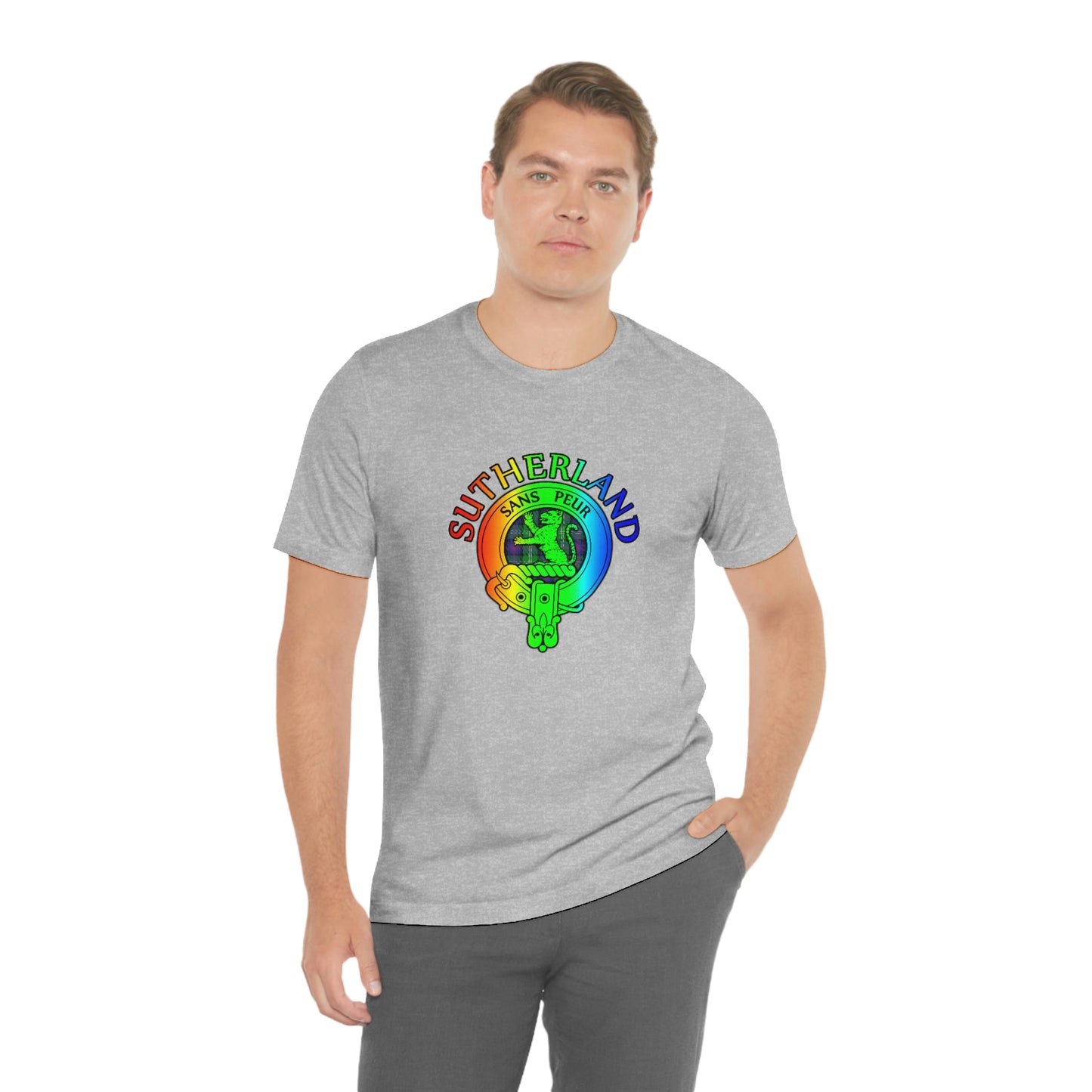 Clan Sutherland Rainbow Crest & Tartan T-Shirt