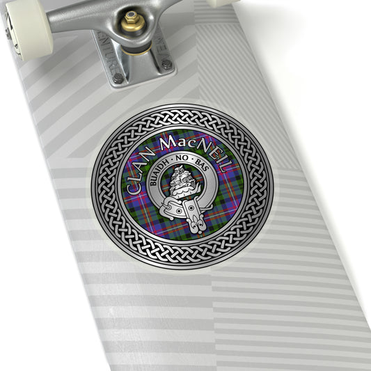 Clan MacNeil Crest & Tartan Knot Kiss-Cut Stickers