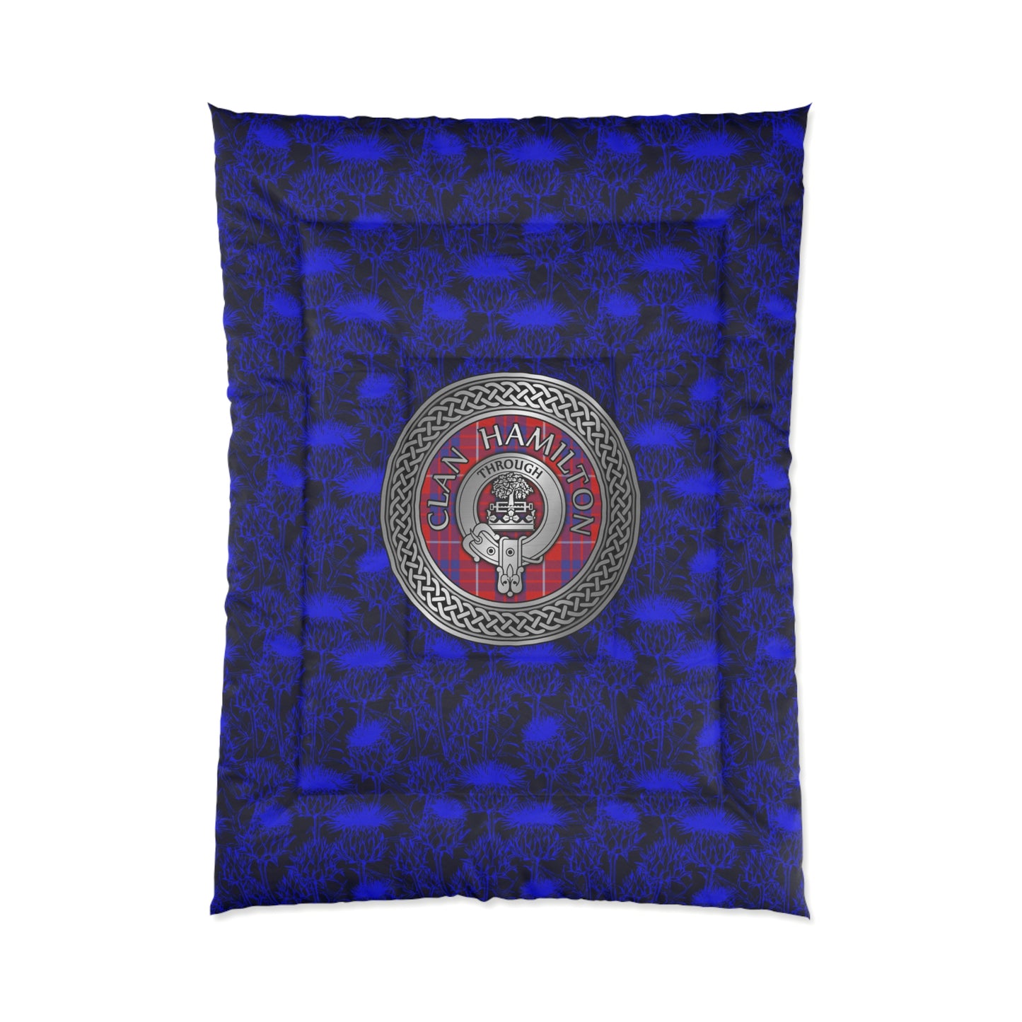 Clan Hamilton Crest & Tartan Comforter