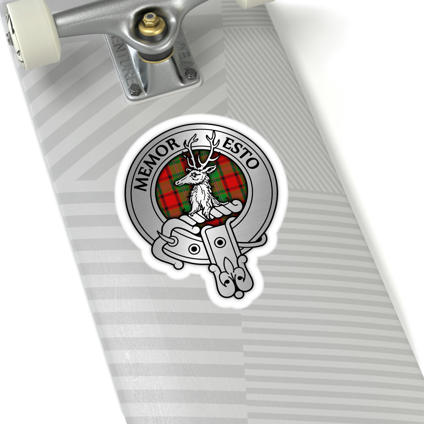 Clan MacPhail Crest & Tartan Kiss-Cut Stickers