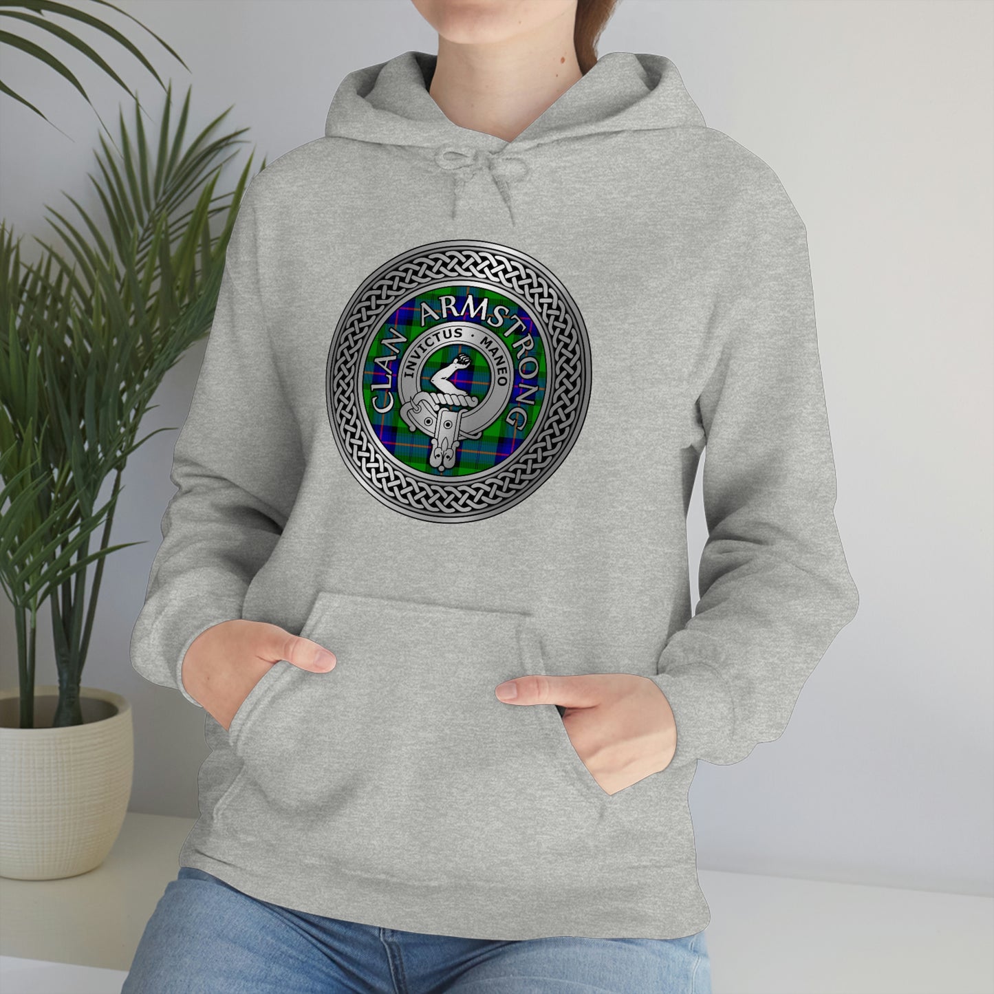 Clan Armstrong Crest & Tartan Unisex Heavy Blend™ Hooded Sweatshirt