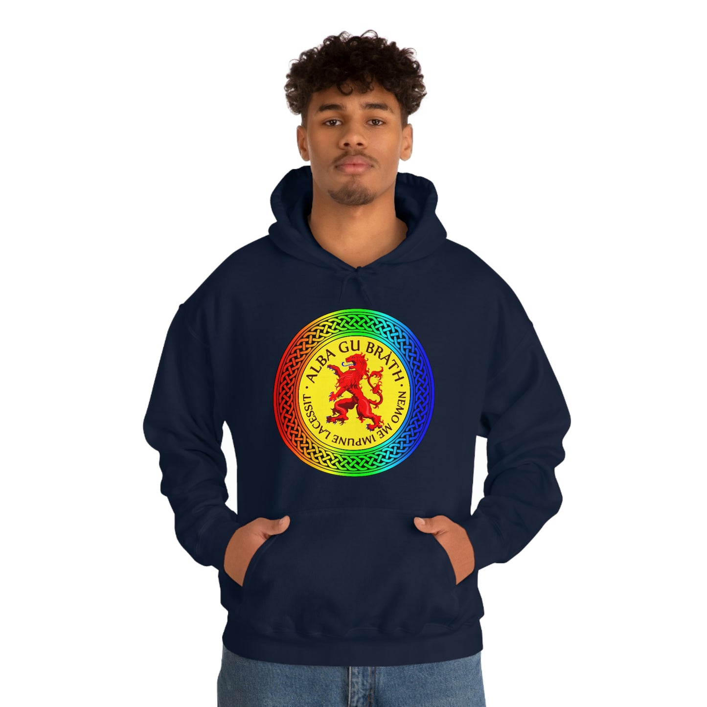 Alba Gu Brath Lion Rampant Rainbow Knot Unisex Heavy Blend™ Hooded Sweatshirt