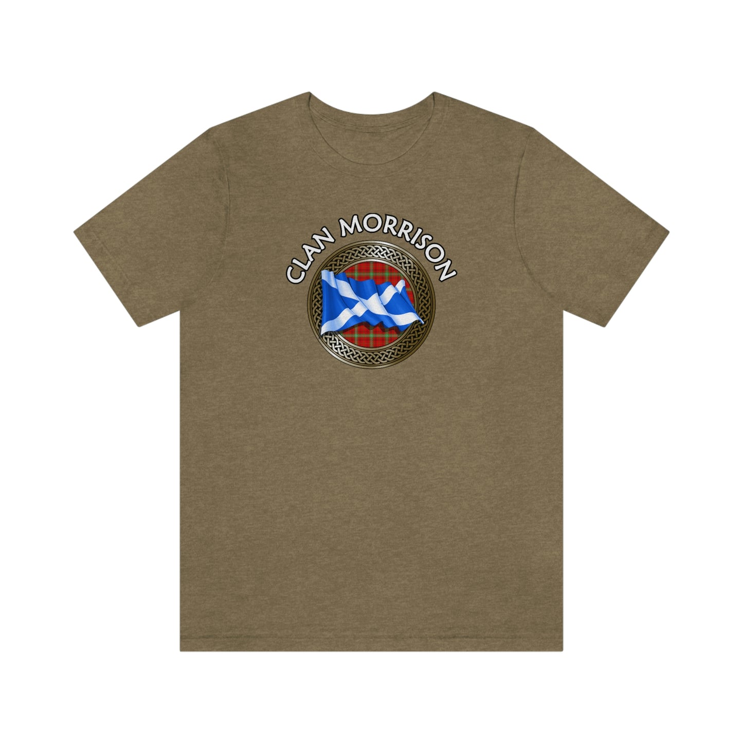 Clan Morrison Tartan Knot & Flag T-Shirt