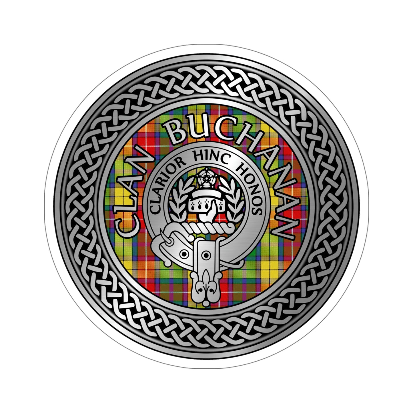 Clan Buchanan Crest & Tartan Kiss-Cut Stickers