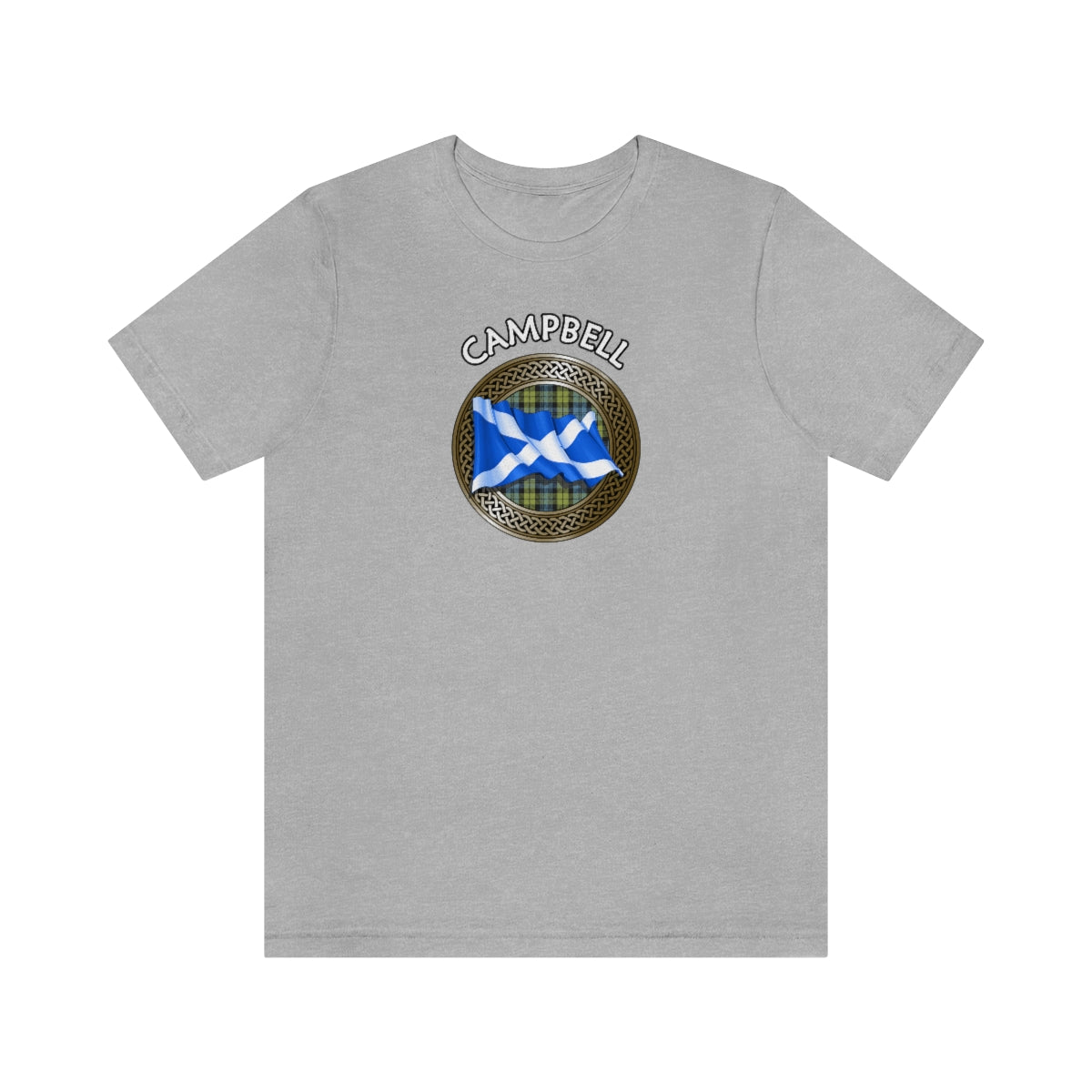 Clan Campbell Tartan Knot & Flag T-Shirt