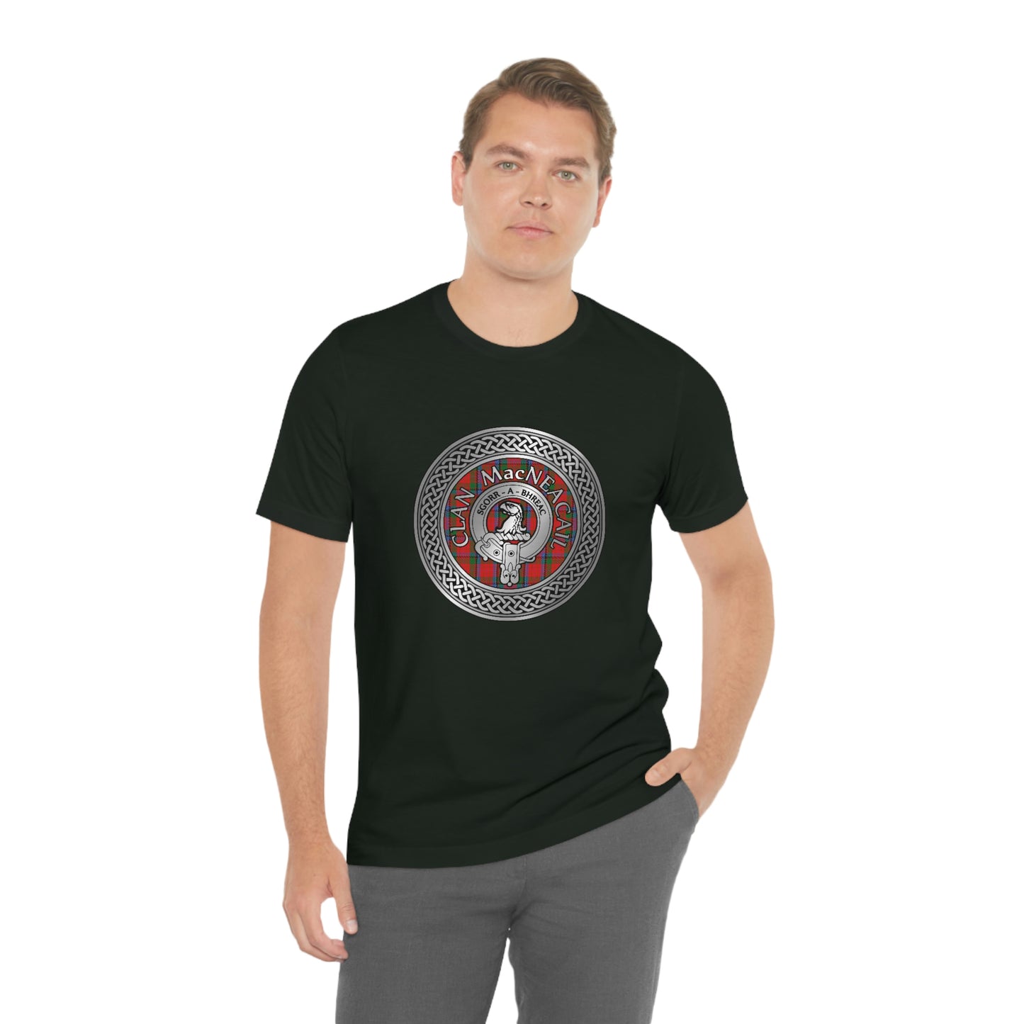 Clan MacNicol Crest & Tartan Knot T-Shirt