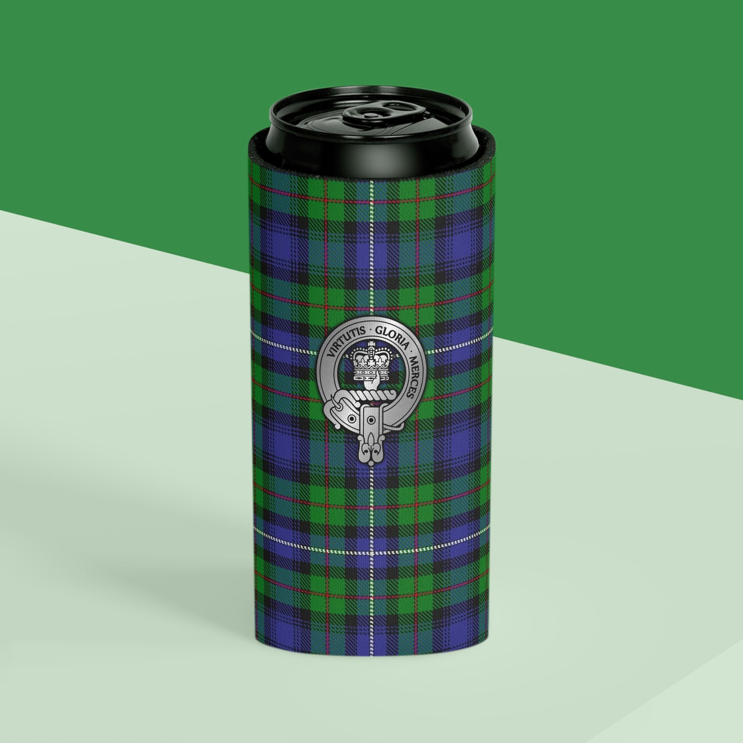 Clan Donnachaidh Crest & Tartan Can Cooler