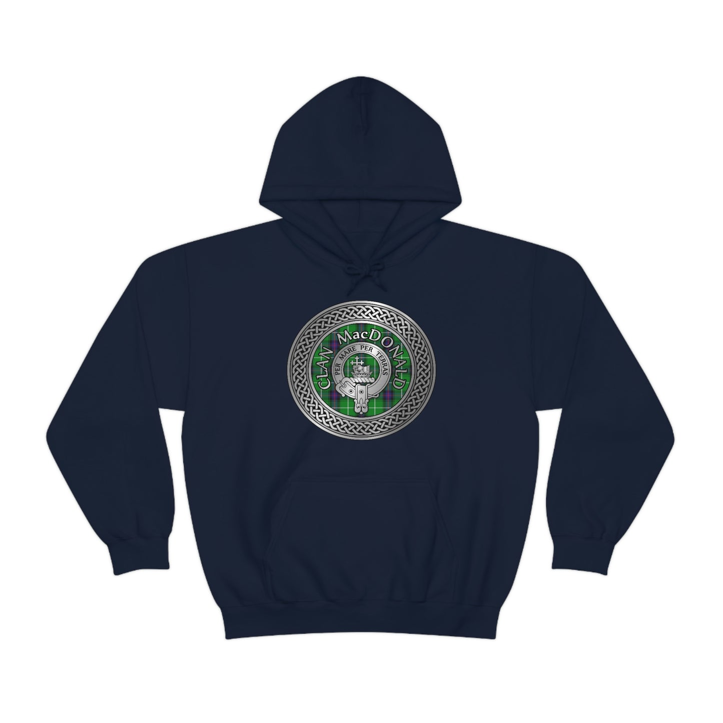 Clan MacDonald Crest & Tartan Unisex Heavy Blend™ Hooded Sweatshirt