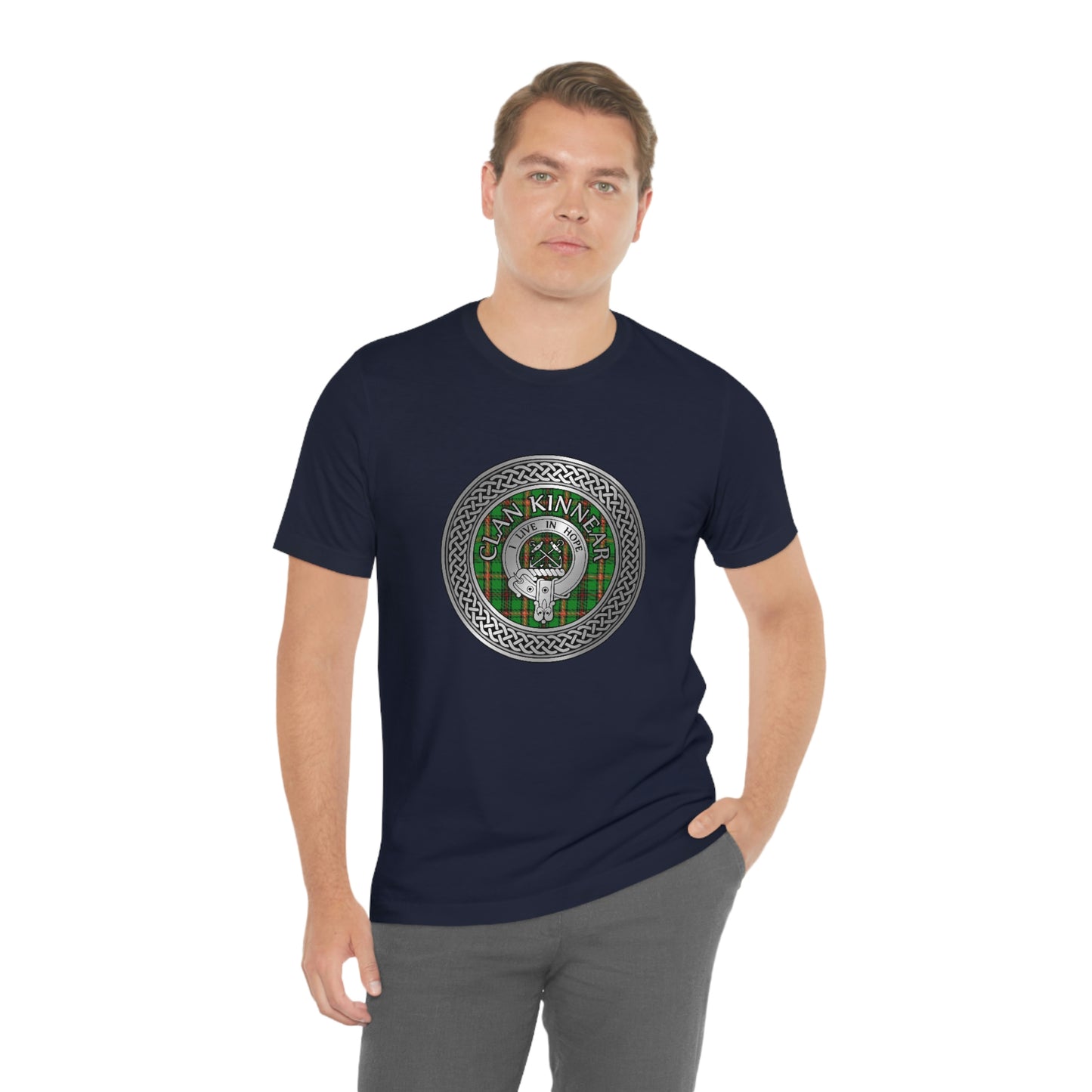 Clan Kinnear Crest & Tartan Knot T-Shirt