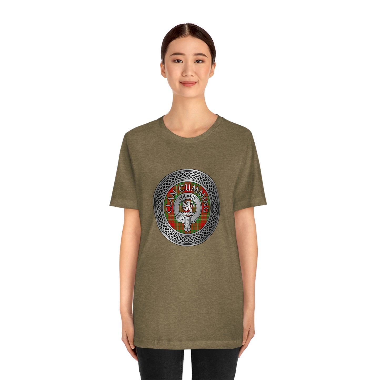 Clan Cumming Crest & Tartan Knot T-Shirt