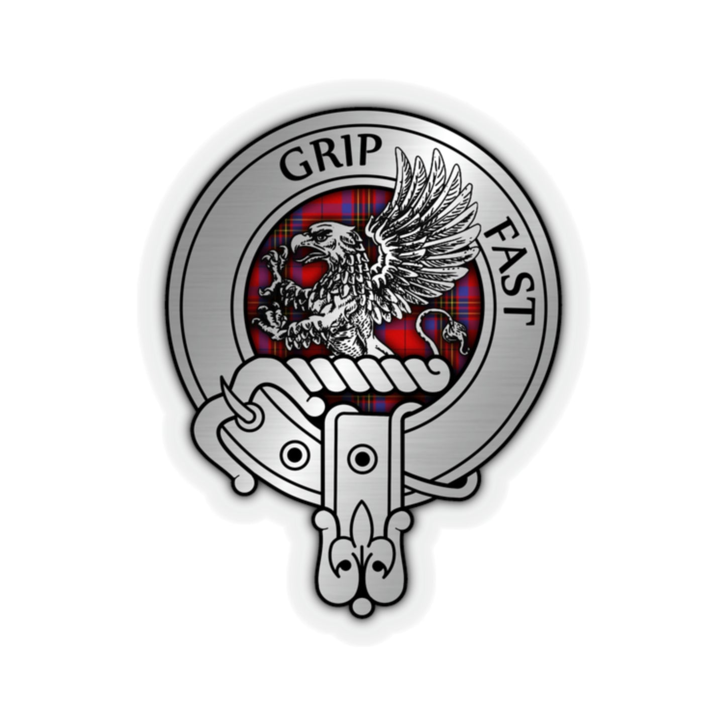 Clan Leslie Crest & Tartan Kiss-Cut Stickers