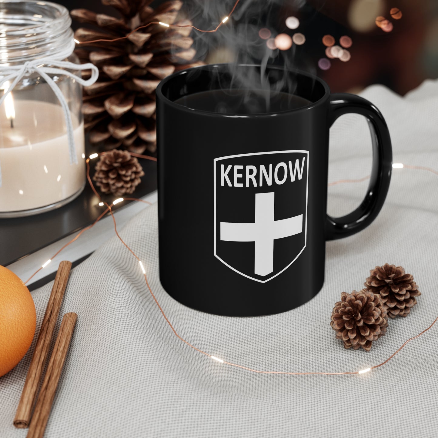 Celtic Nations - Kernow 11oz Black Mug