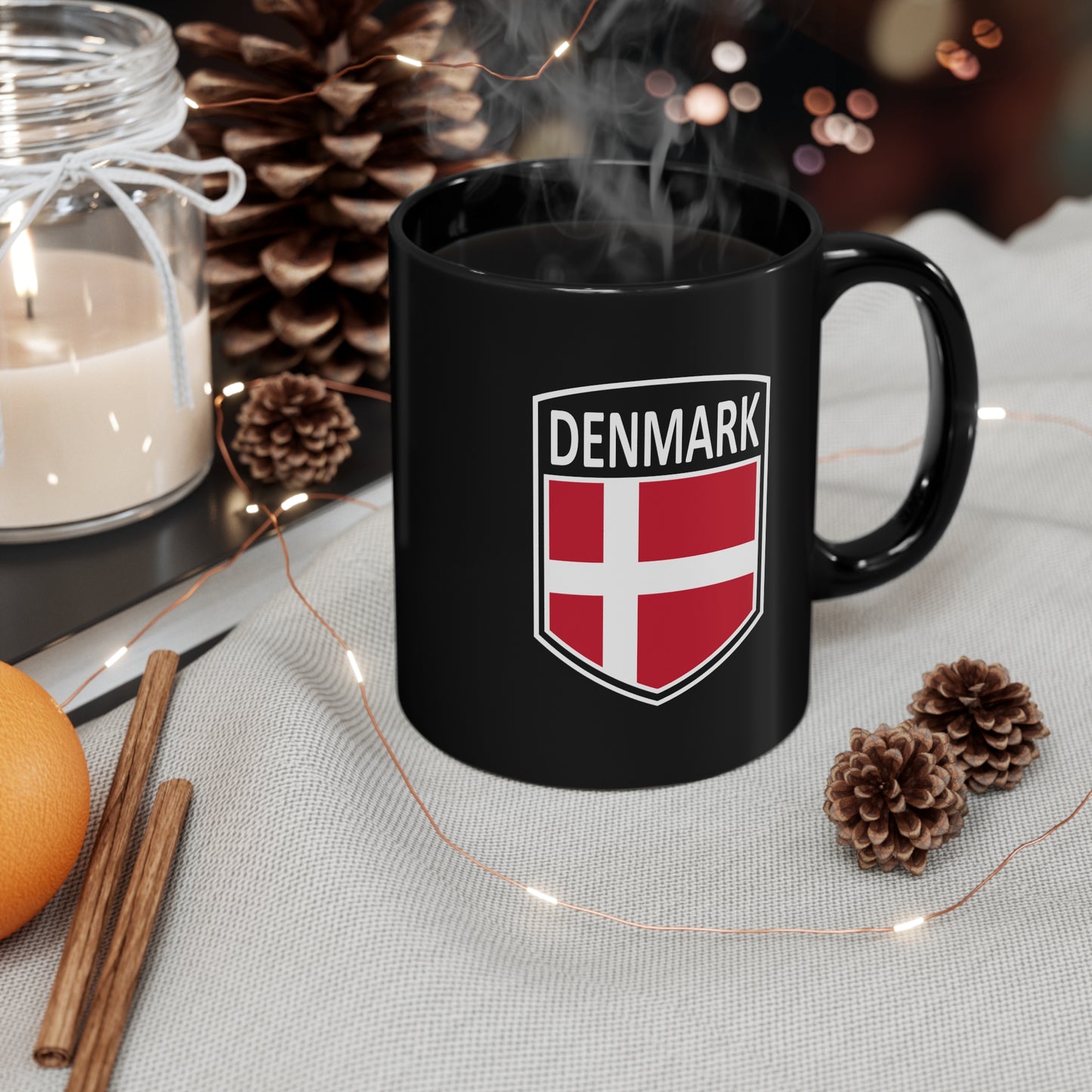 Scandi Nations - Denmark 11oz Black Mug