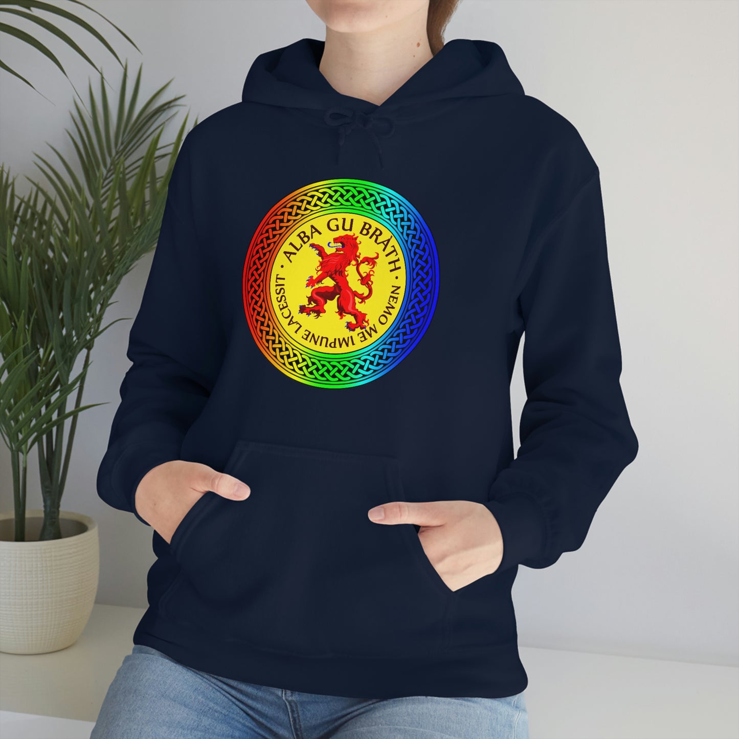 Alba Gu Brath Lion Rampant Rainbow Knot Unisex Heavy Blend™ Hooded Sweatshirt