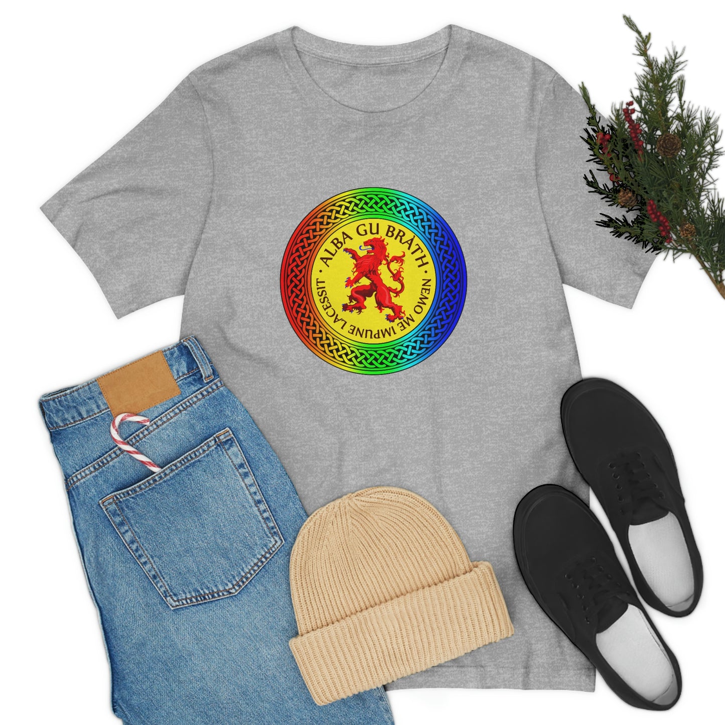 Alba Gu Brath Lion Rampant Rainbow Knot T-Shirt