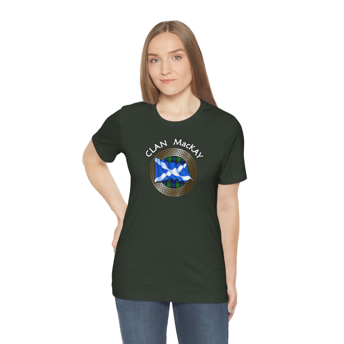 Clan MacKay Tartan Knot & Flag T-Shirt