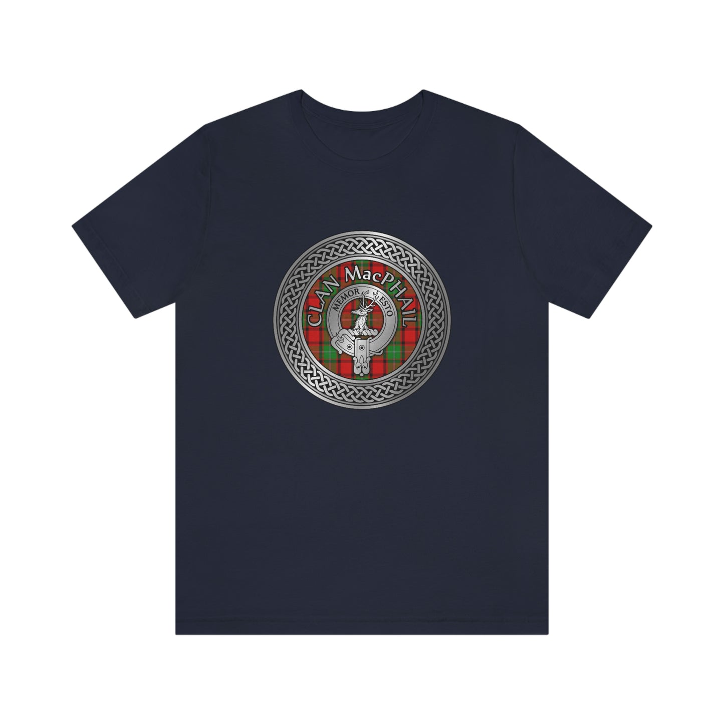 Clan MacPhail Crest & Tartan Knot T-Shirt