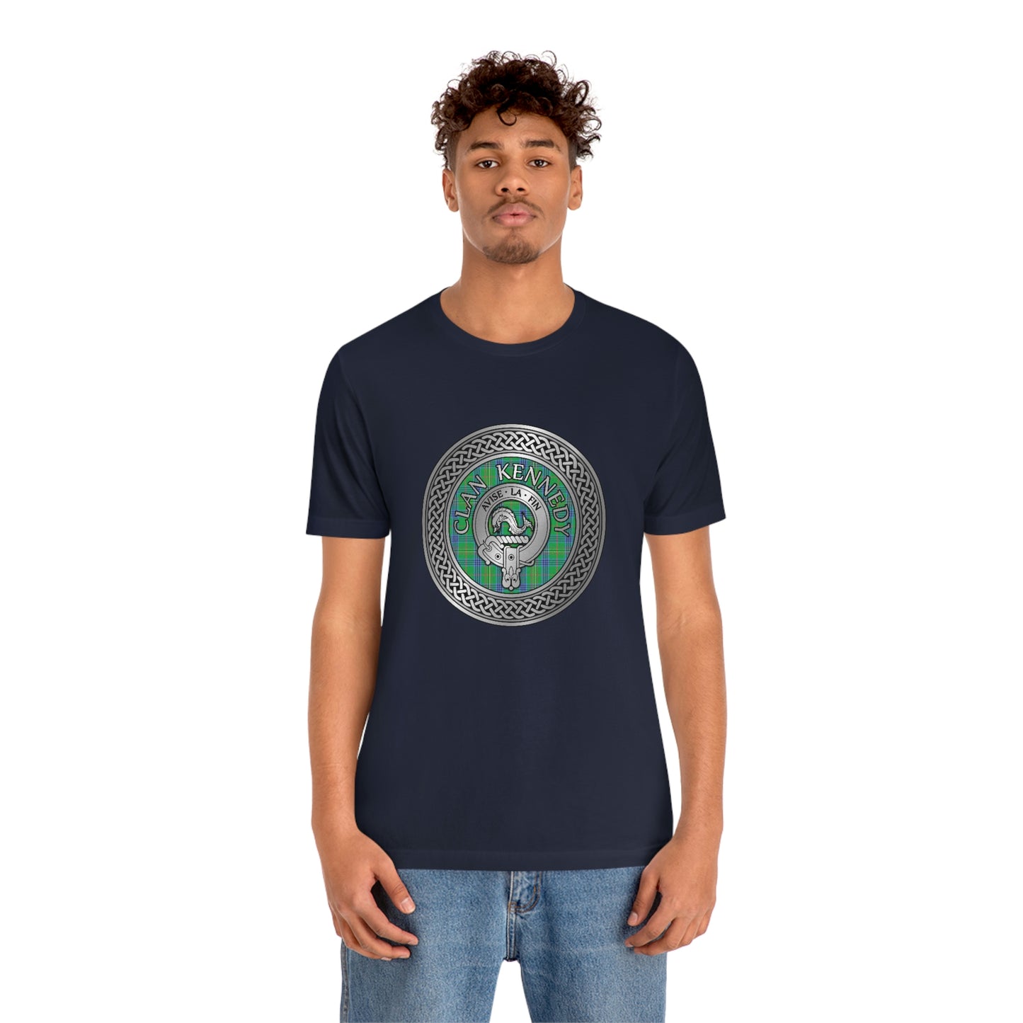 Clan Kennedy Crest & Tartan Knot T-Shirt