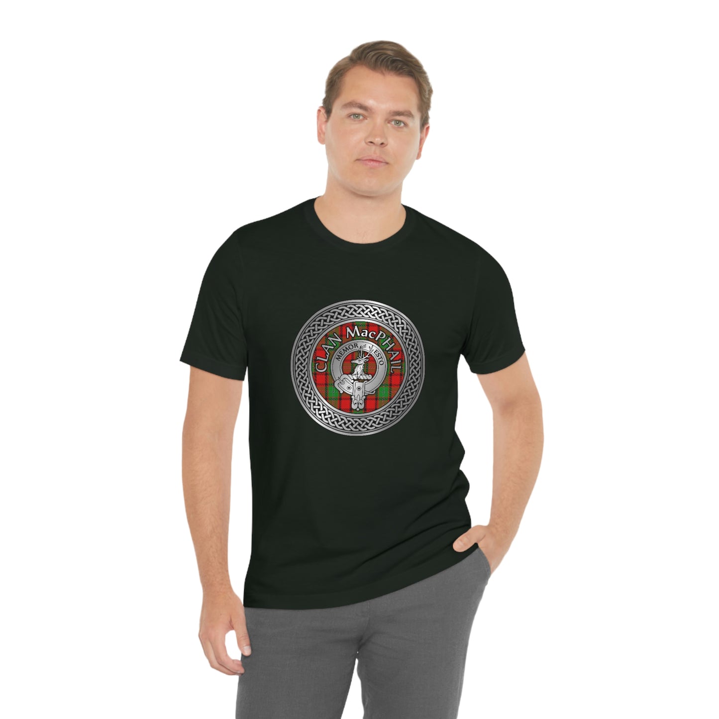 Clan MacPhail Crest & Tartan Knot T-Shirt