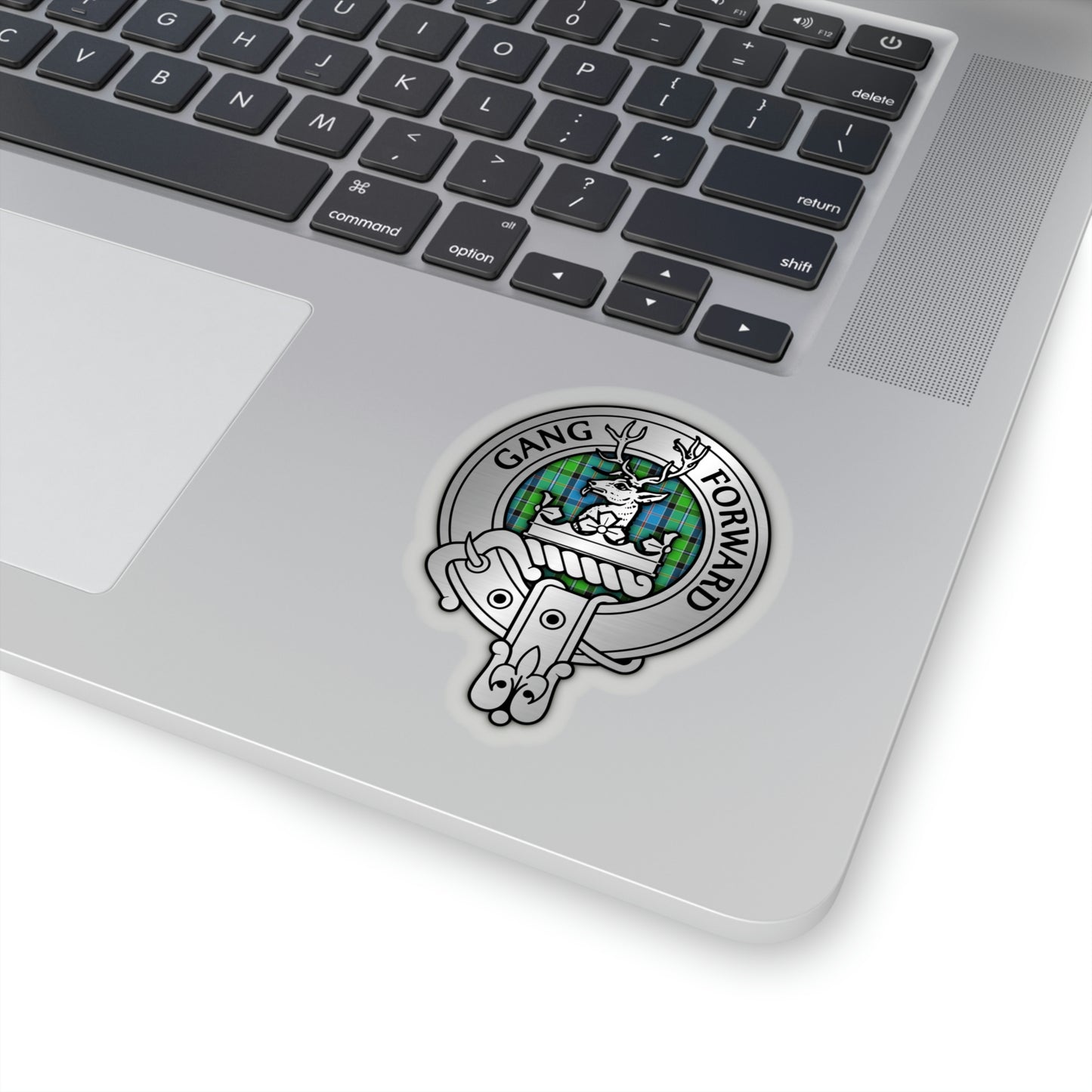 Clan Stirling Crest & Tartan Kiss-Cut Stickers