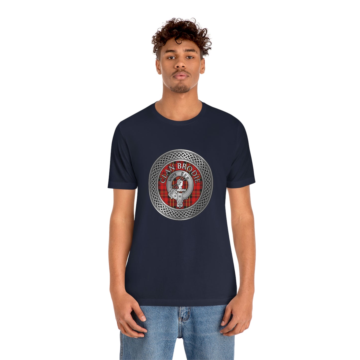 Clan Brodie Crest & Tartan Knot T-Shirt