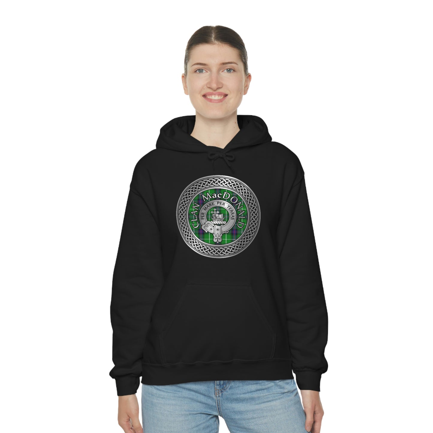 Clan MacDonald Crest & Tartan Unisex Heavy Blend™ Hooded Sweatshirt