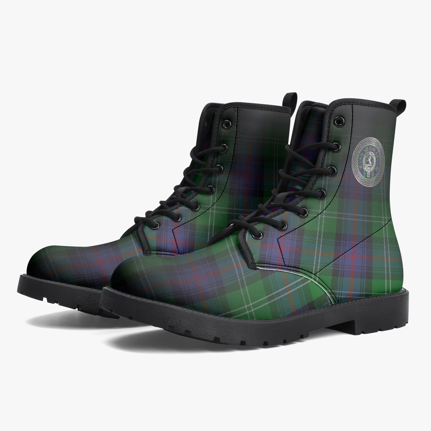 Clan Sutherland Tartan Fade Leather Boots