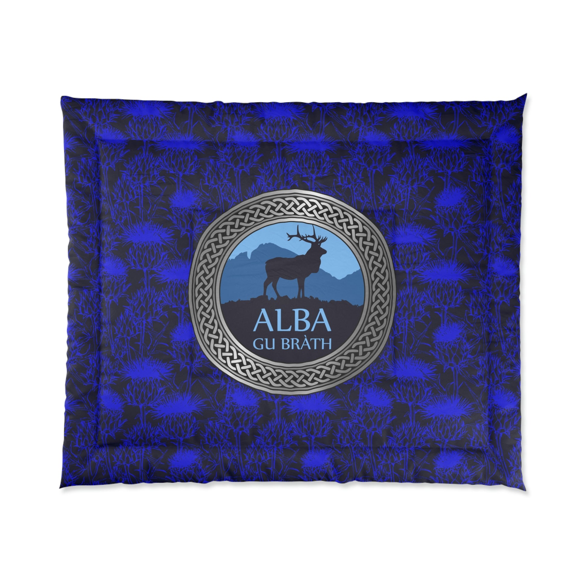 Alba Gu Brath and stag comforter