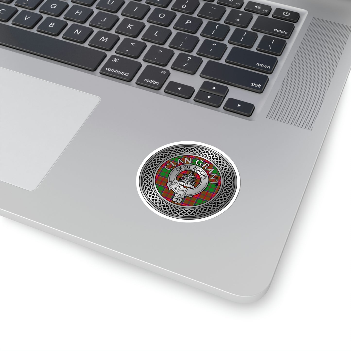 Clan Grant Crest & Tartan Knot Kiss-Cut Stickers