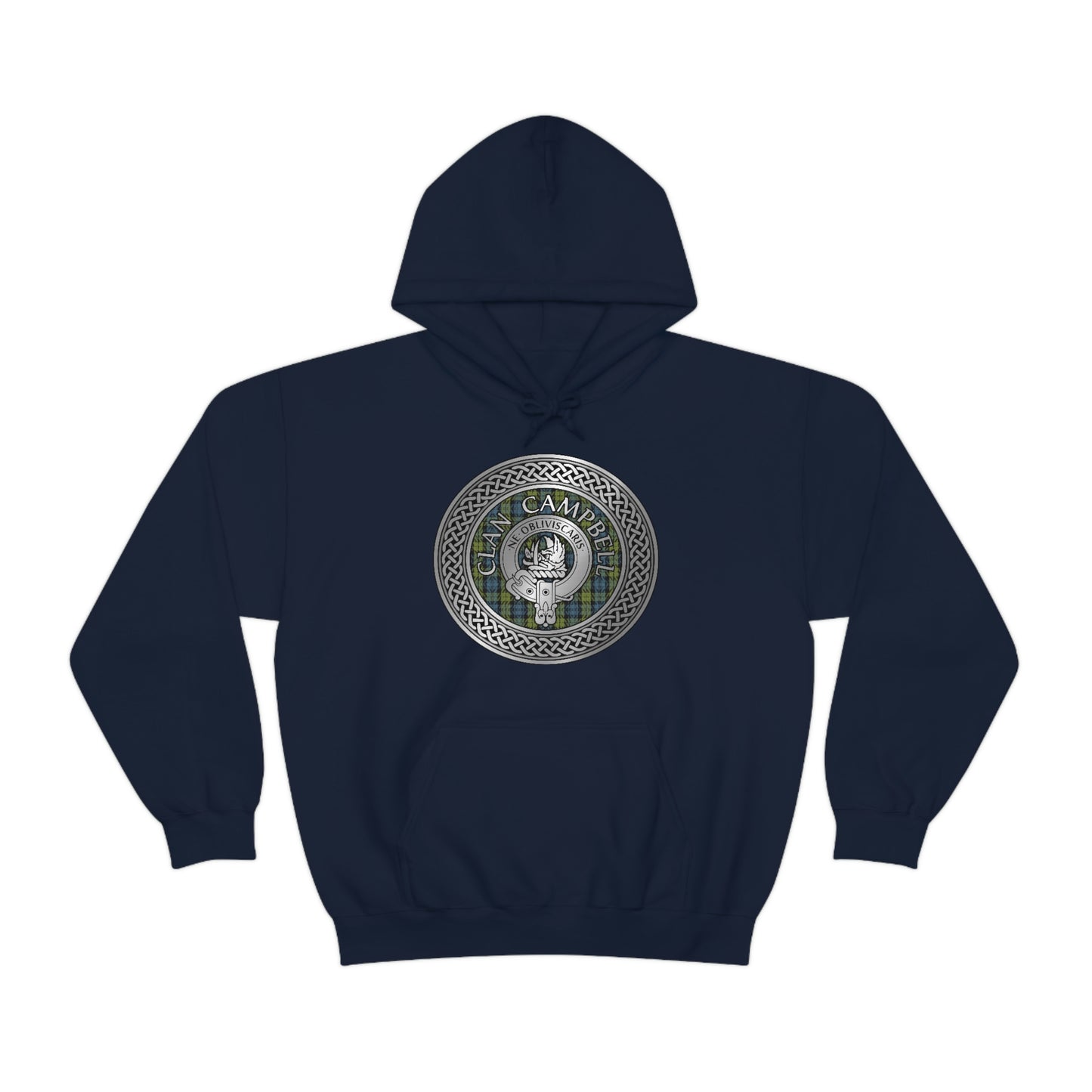 Clan Campbell Crest & Tartan Unisex Heavy Blend™ Hooded Sweatshirt