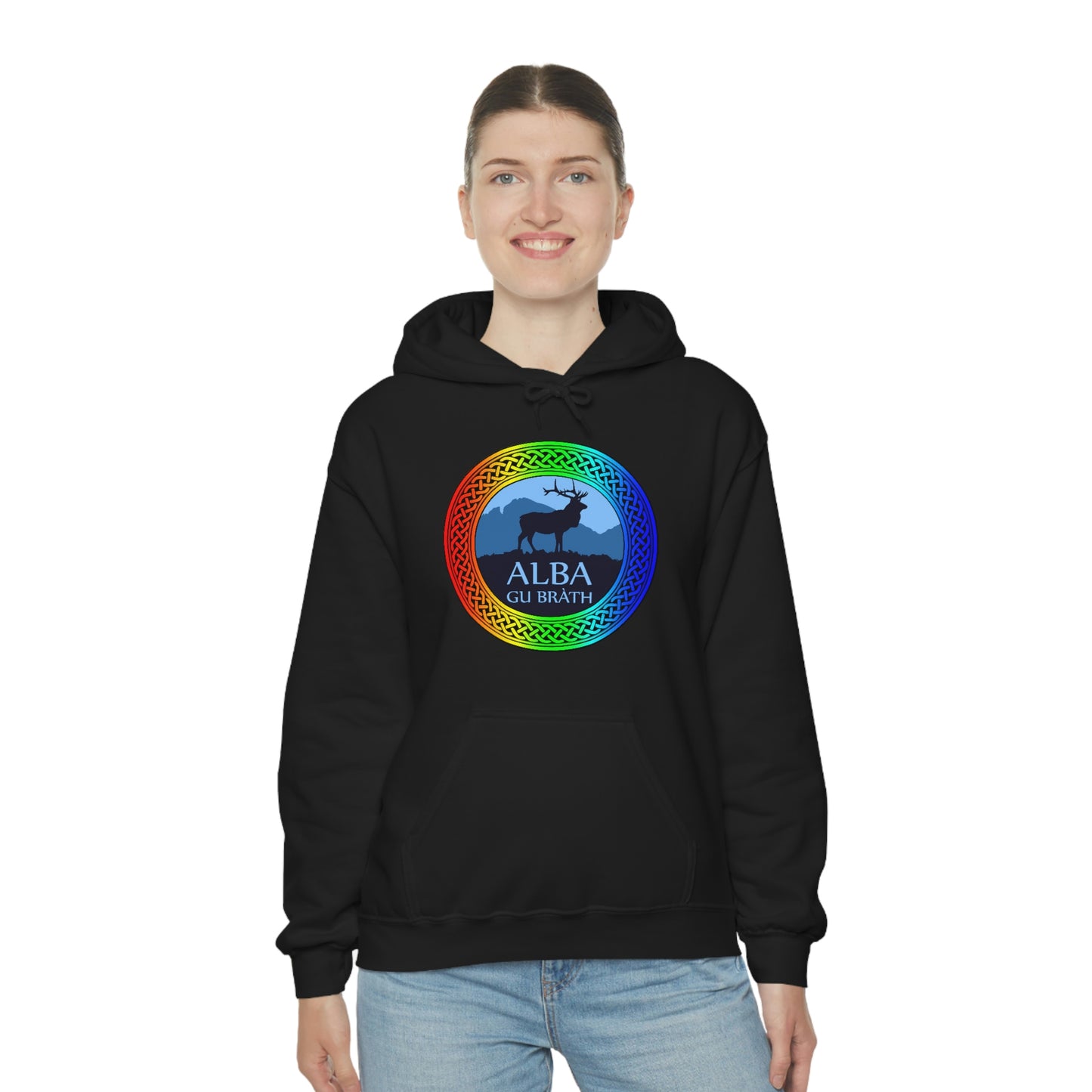 Alba Gu Brath Rainbow Knot Unisex Heavy Blend™ Hooded Sweatshirt