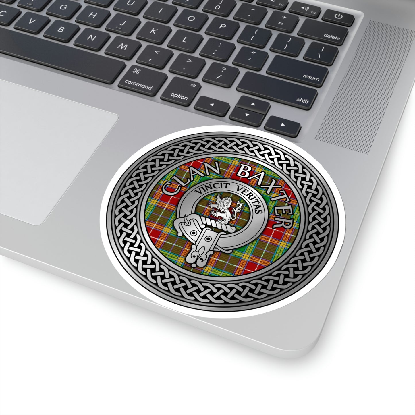 Clan Baxter Crest & Tartan Knot Kiss-Cut Stickers